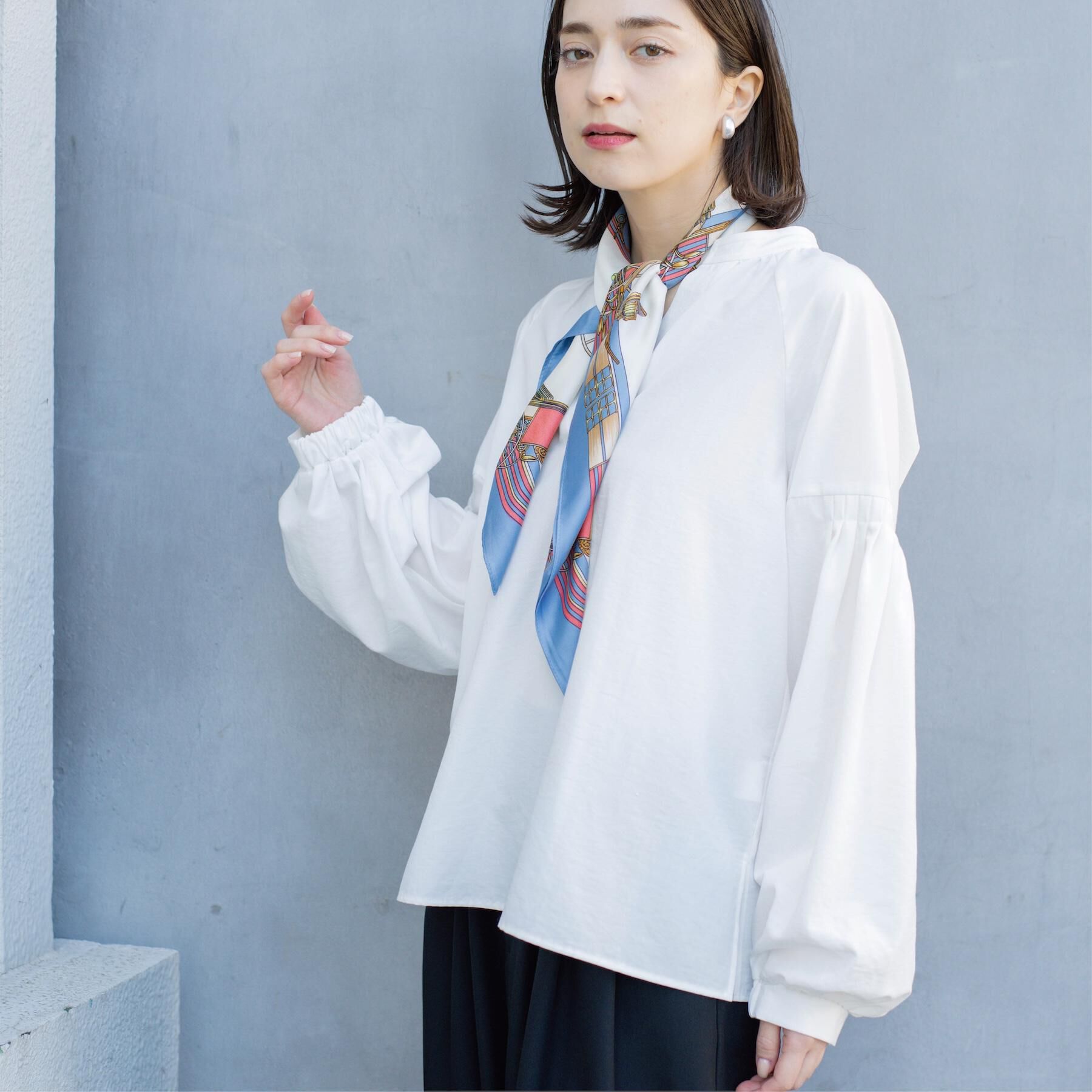 OPAQUE.CLIP「スキッパーボリュームスリーブブラウス【洗濯機OK】」|シャツ・ブラウス|