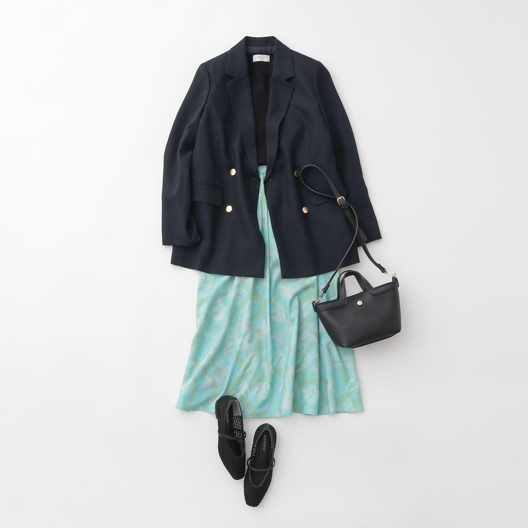 OPAQUE.CLIP「アートプリントフレアスカート【洗濯機OK】」|スカート|