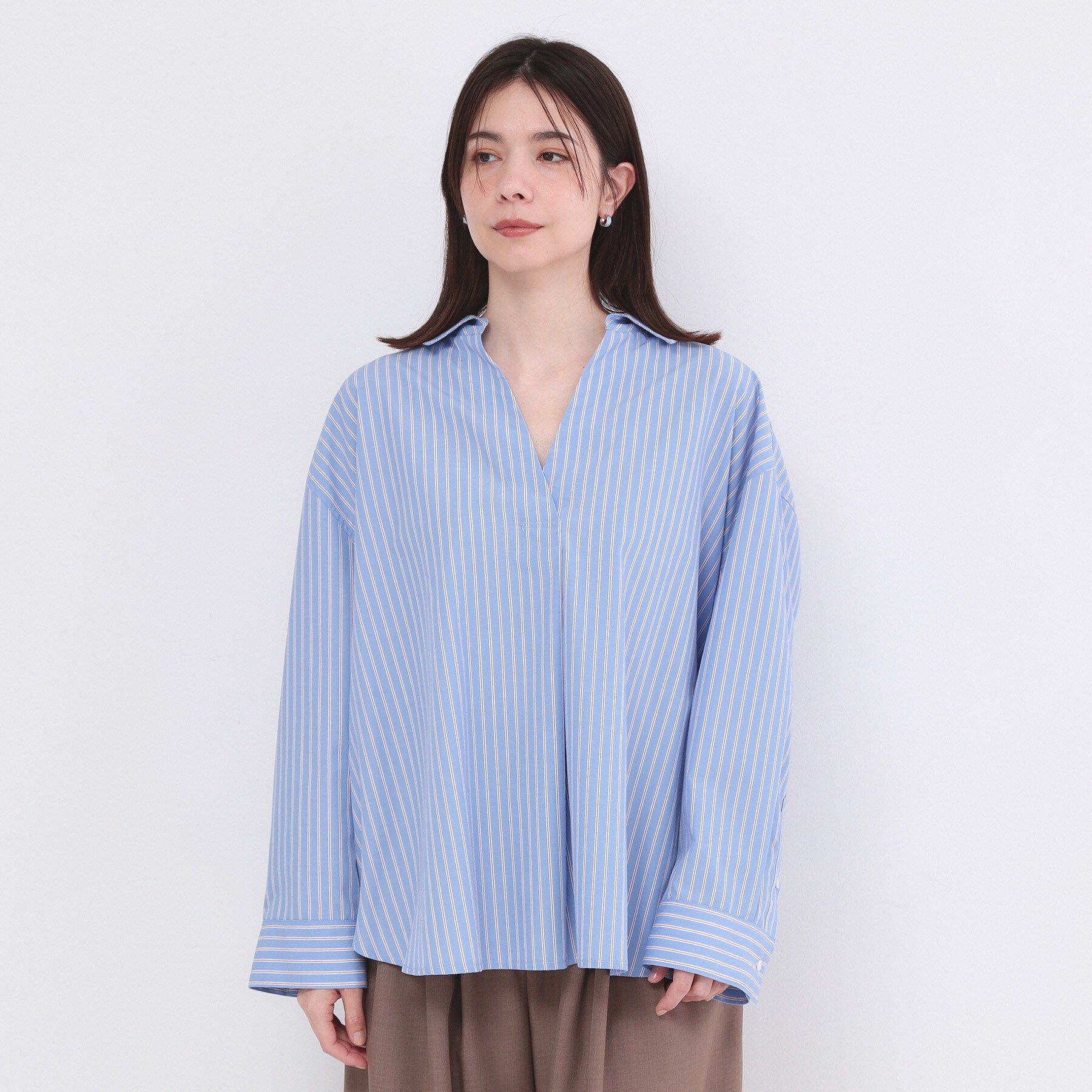 OPAQUE.CLIP「バックシャンスキッパーシャツ【洗濯機OK】」|シャツ・ブラウス|