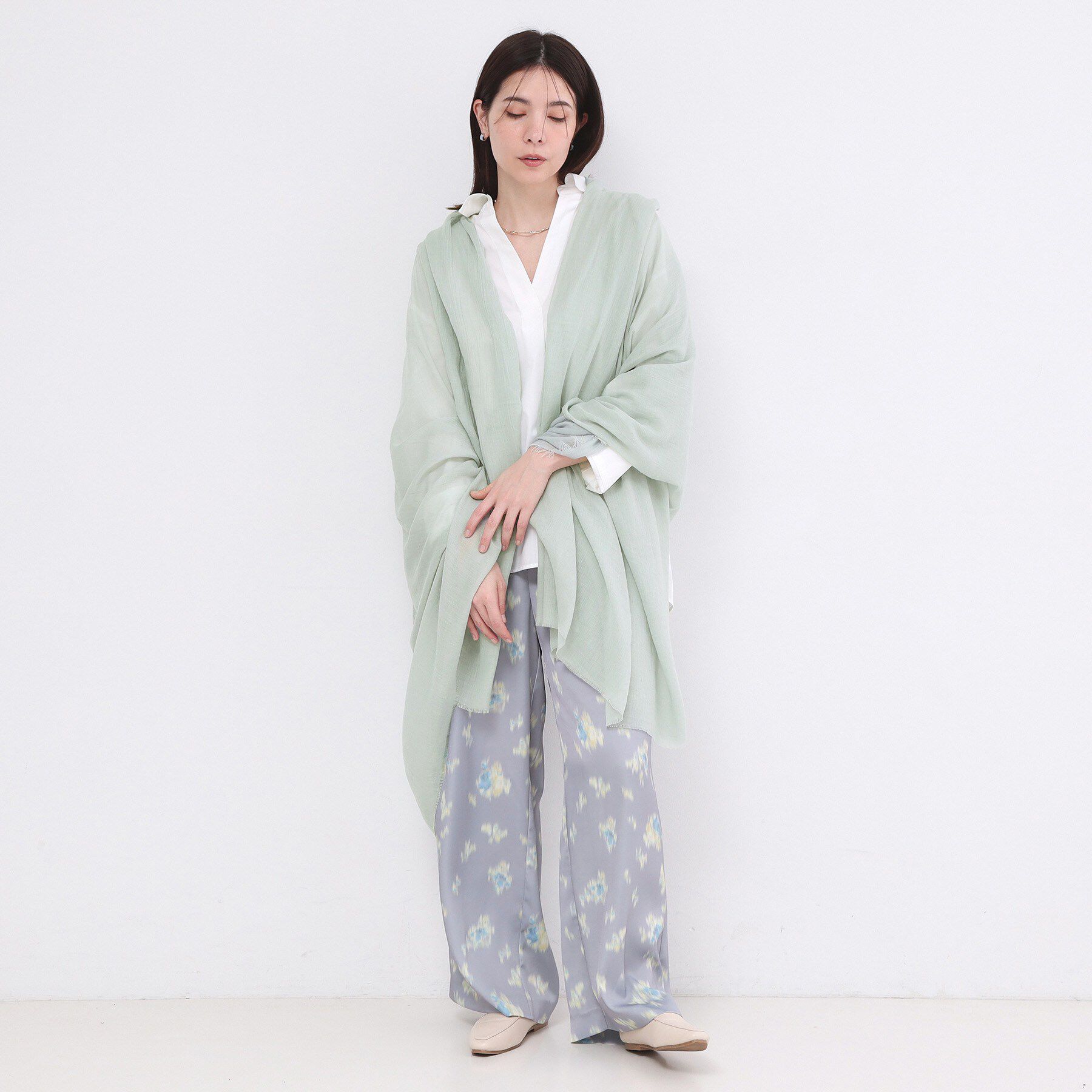 OPAQUE.CLIP「大判シアーストール」|ストール|