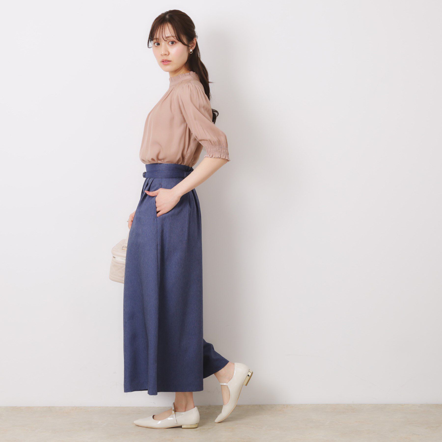 Couture broach「【SS～LLサイズ・二の腕カバー・通勤】RTピケシャーリングブラウス」|シャツ・ブラウス|