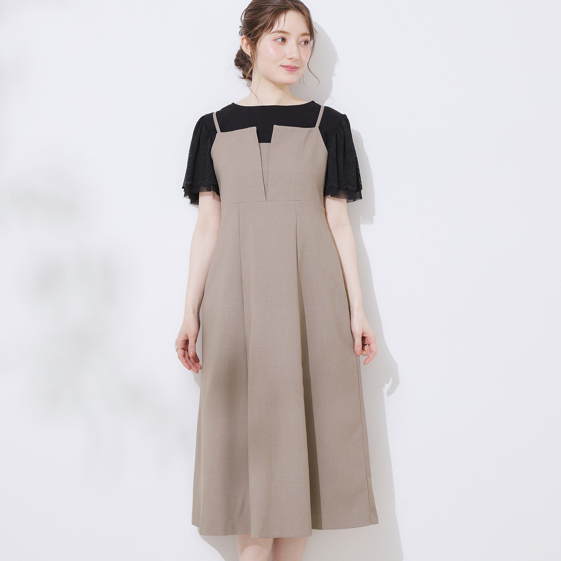 Couture broach「【洗える・大人可愛い】リネンライクアソートキャミワンピース」|ワンピース|