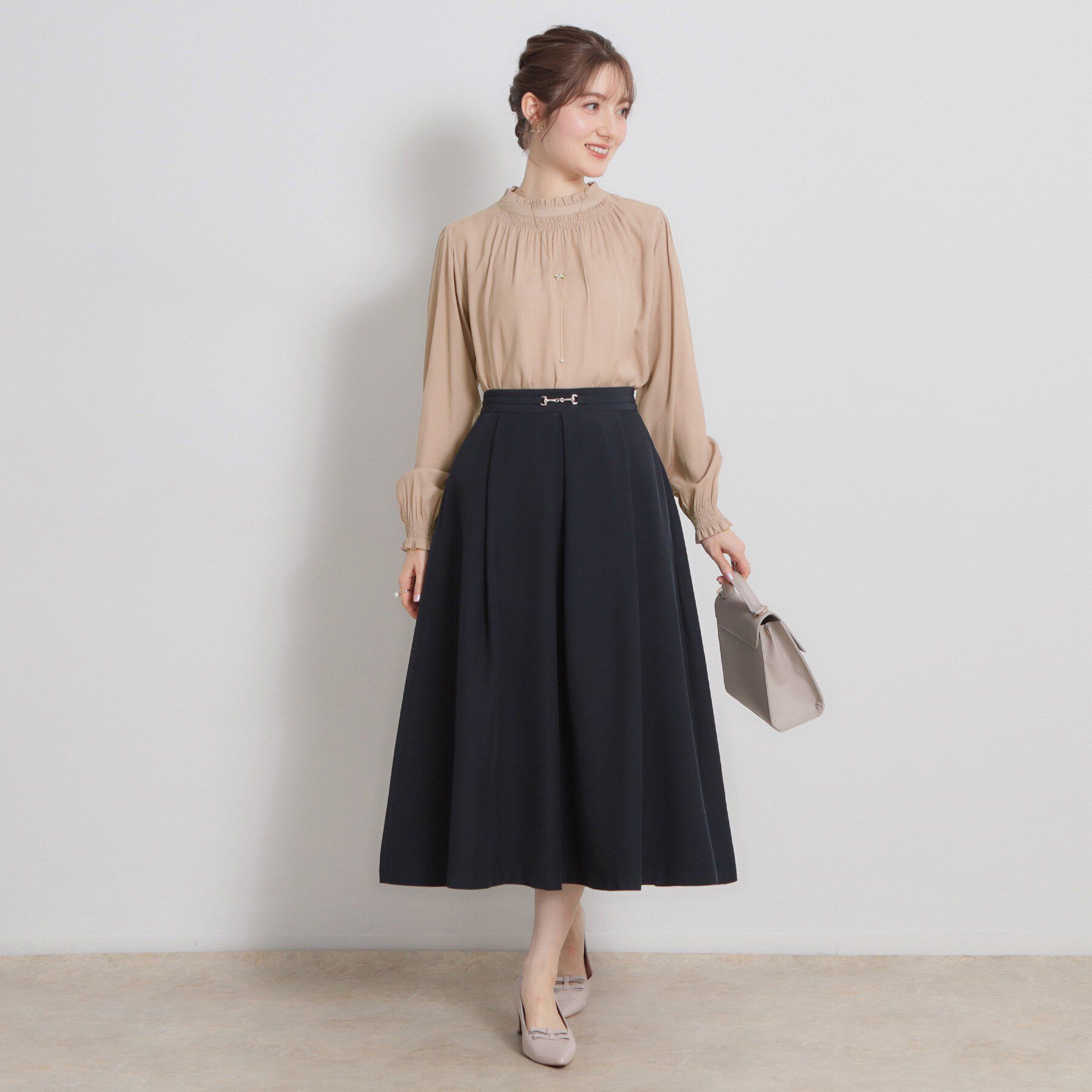 Couture broach「【前後2WAY・洗える】RTピケ リボン ブラウス」|シャツ・ブラウス|