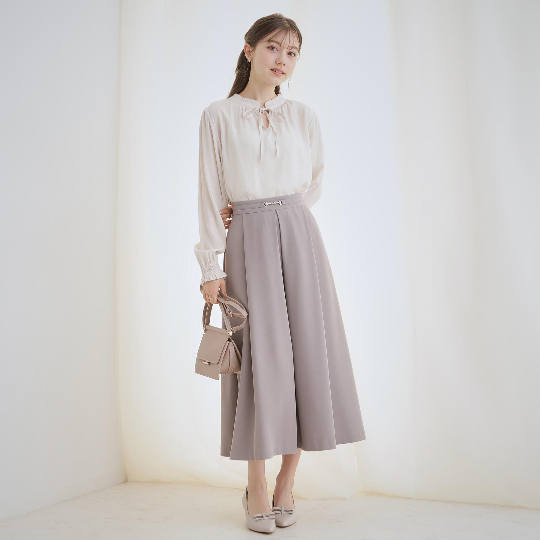 Couture broach「【前後2WAY・洗える】RTピケ リボン ブラウス」|シャツ・ブラウス|