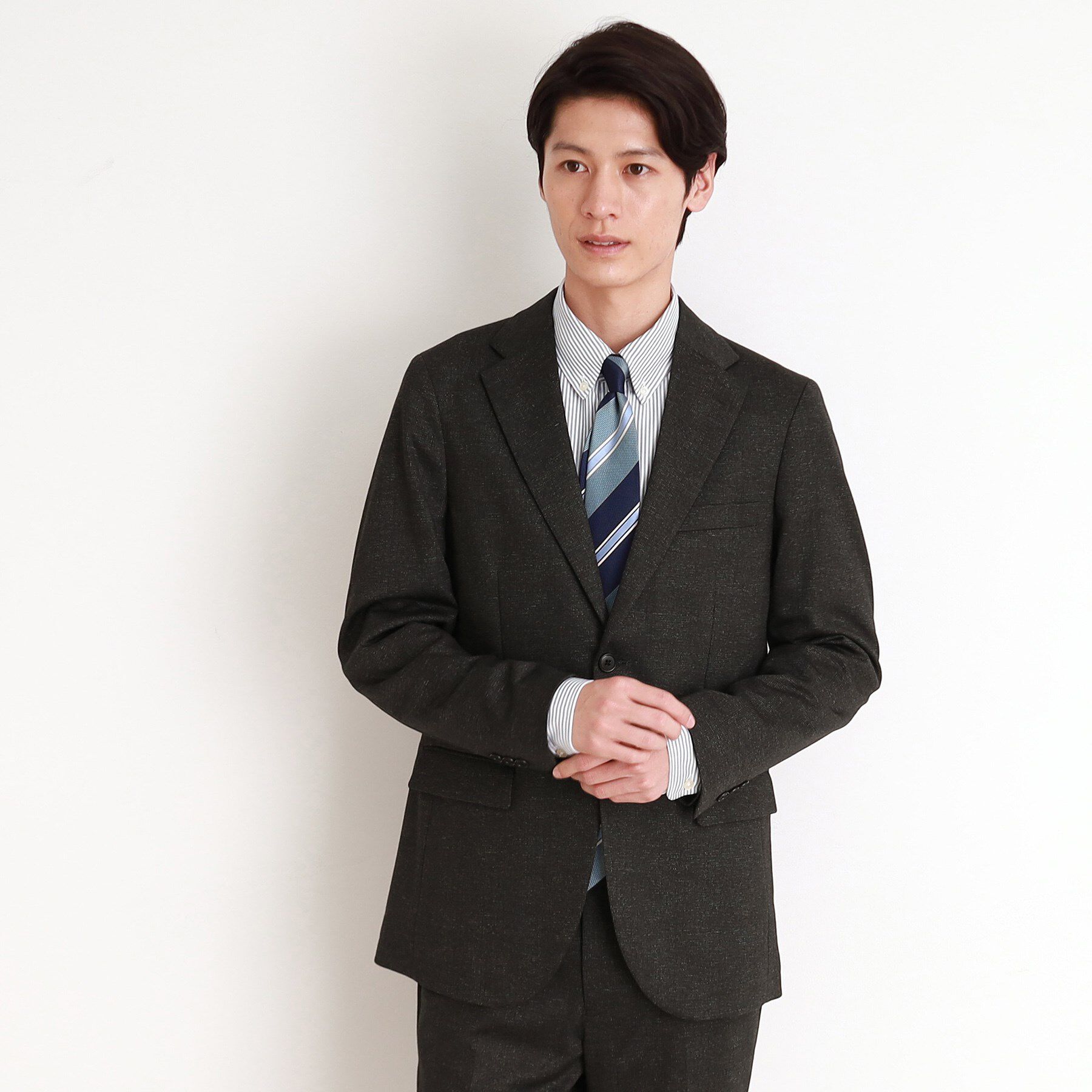 THE SHOP TK「TRジャージジャケット【セットアップ可】」|テーラードジャケット|チャコールグレー(2