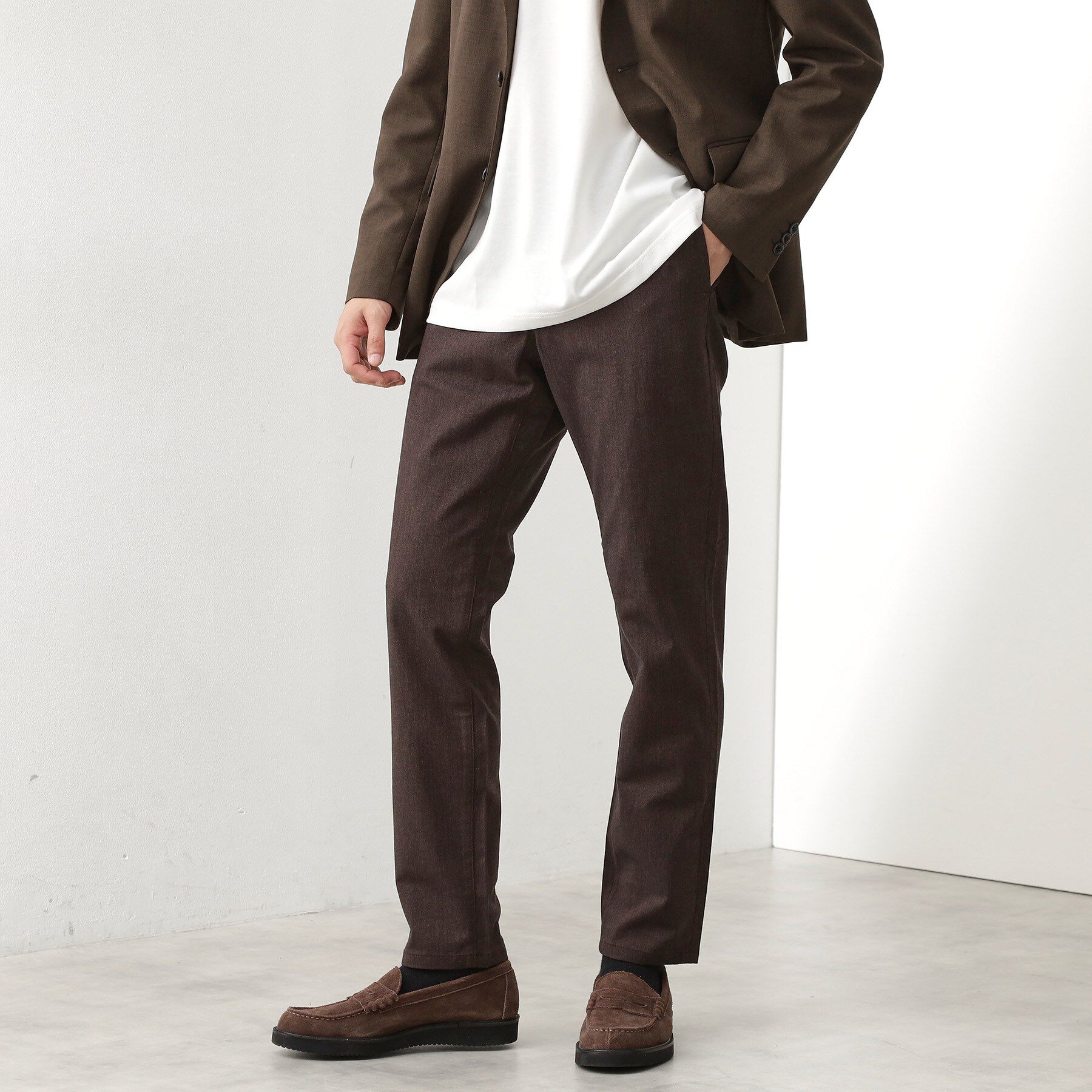 THE SHOP TK「【オールシーズン穿ける！】7DAYSストレッチへリンボンパンツ　ON&hArr;OFF兼用」|その他|