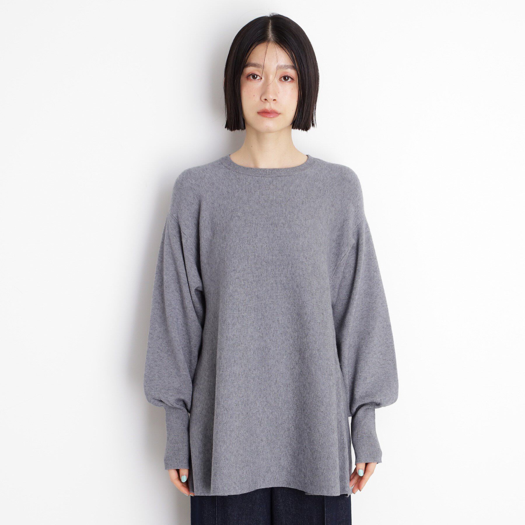 THE SHOP TK「【体形カバー】総針ペプラムニット/洗える」|ニット・セーター|
