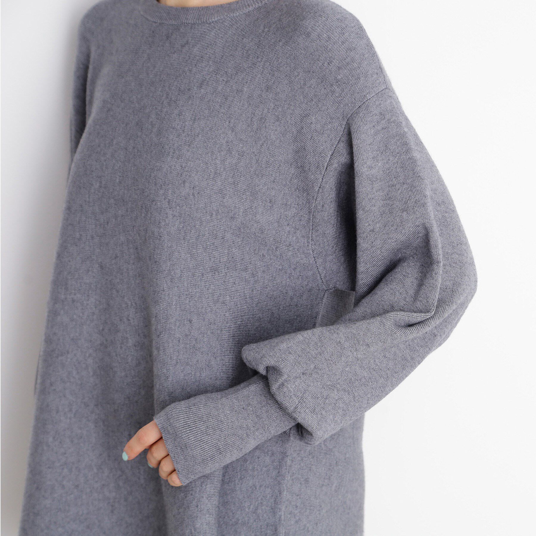 THE SHOP TK「【体形カバー】総針ペプラムニット/洗える」|ニット・セーター|