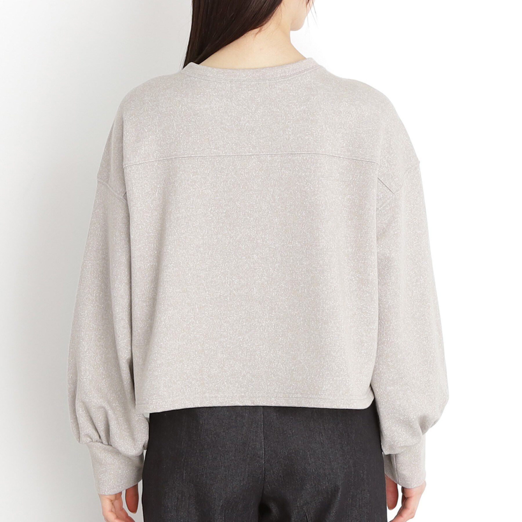 THE SHOP TK「ラメ裏毛パフスリーブ【洗える】」|Tシャツ・カットソー|