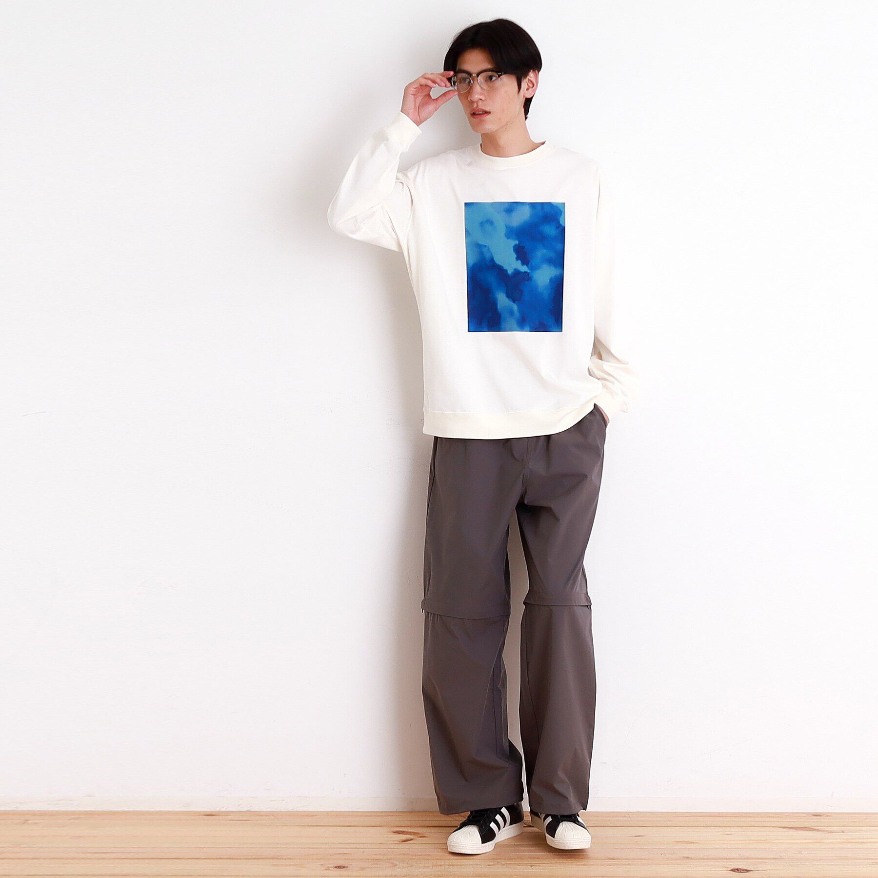 THE SHOP TK「プリントリブ長袖Tシャツ」|Tシャツ・カットソー|