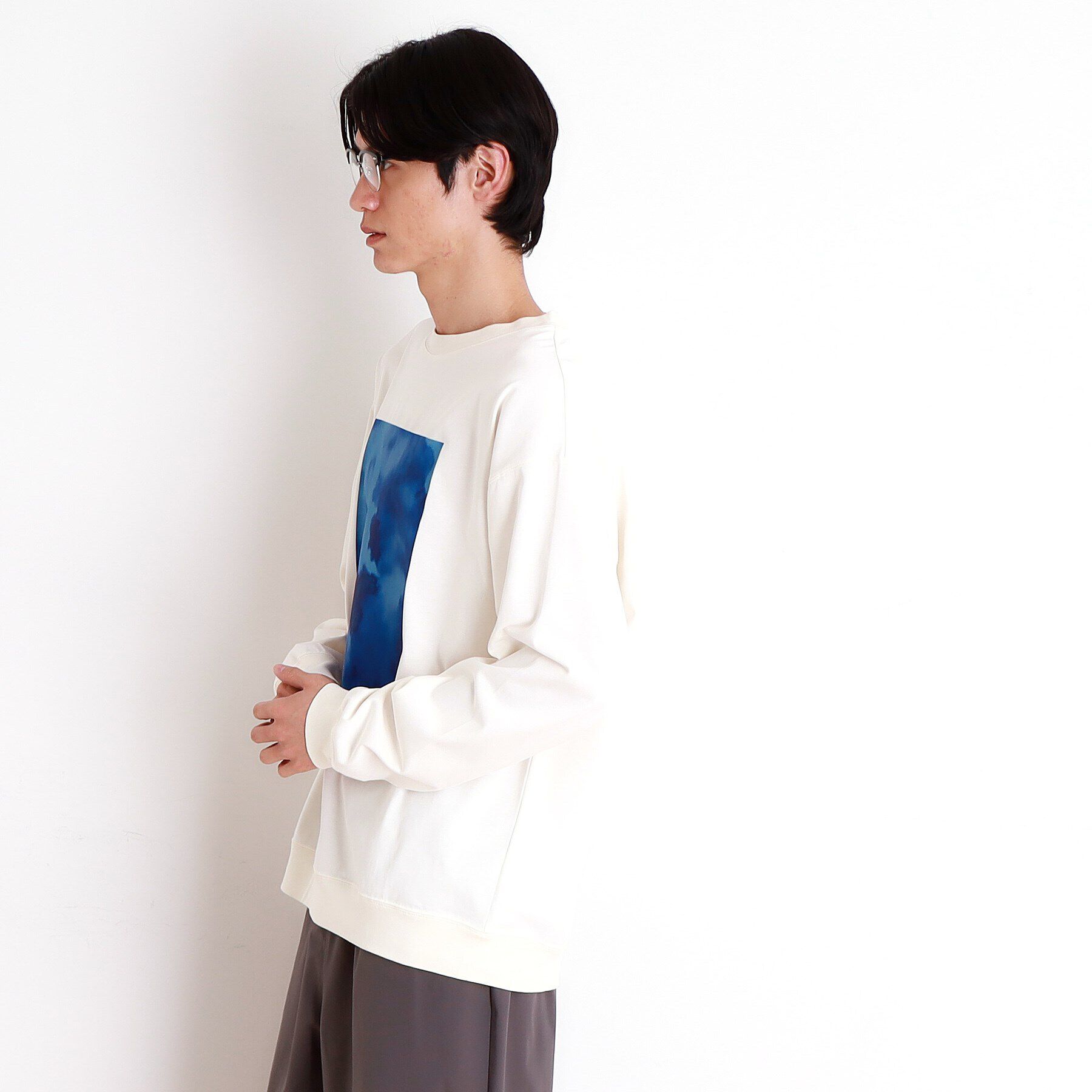 THE SHOP TK「プリントリブ長袖Tシャツ」|Tシャツ・カットソー|