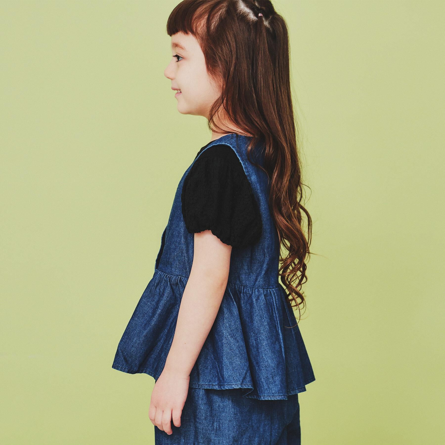 THE SHOP TK「【100-150】バルーンスリーブ半袖プルオーバー/洗濯機OK」|Tシャツ・カットソー|