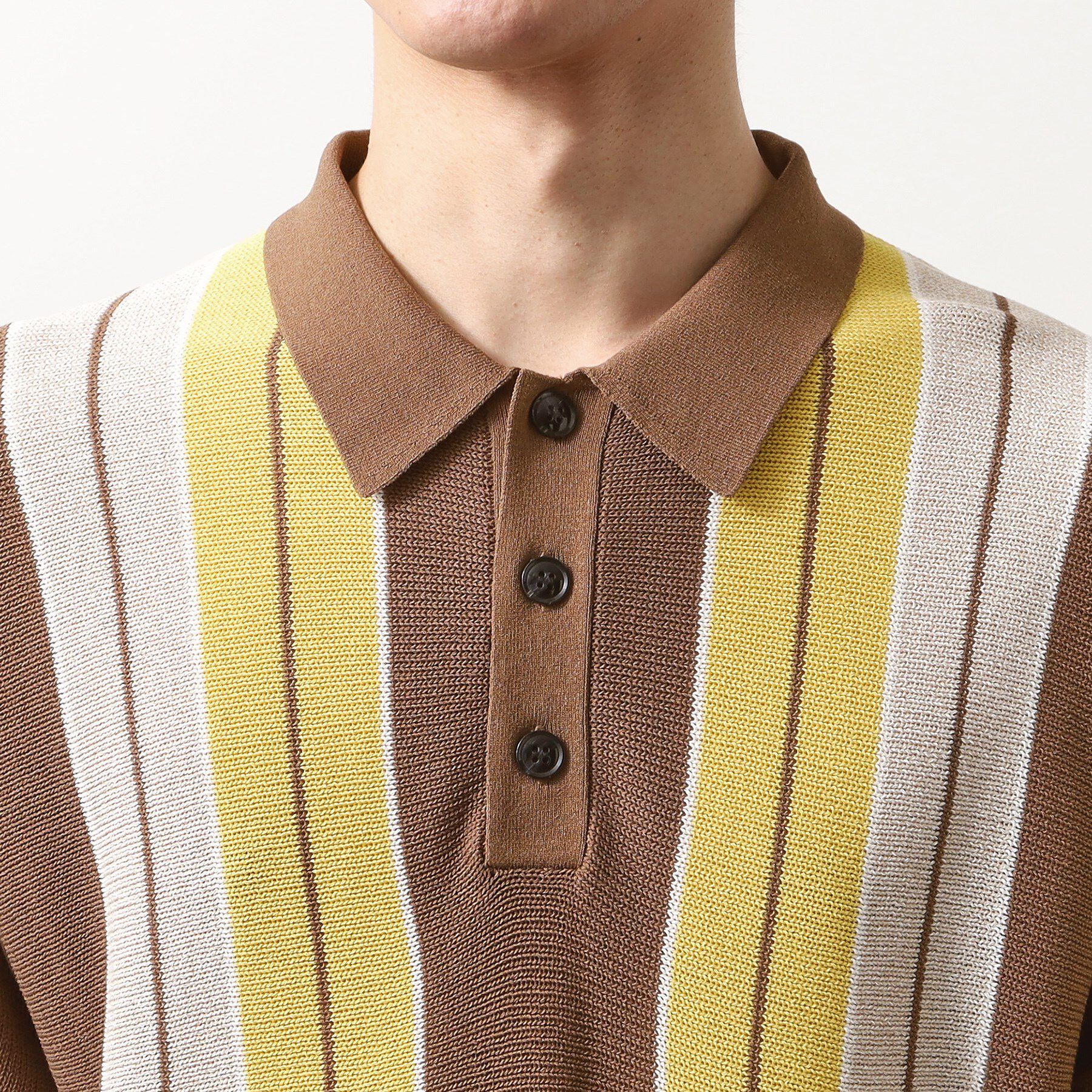THE SHOP TK「【日本テレビ系　ダメマネ！出演　鈴木仁さん着用】マルチストライプニットポロシャツ」|ポロシャツ|