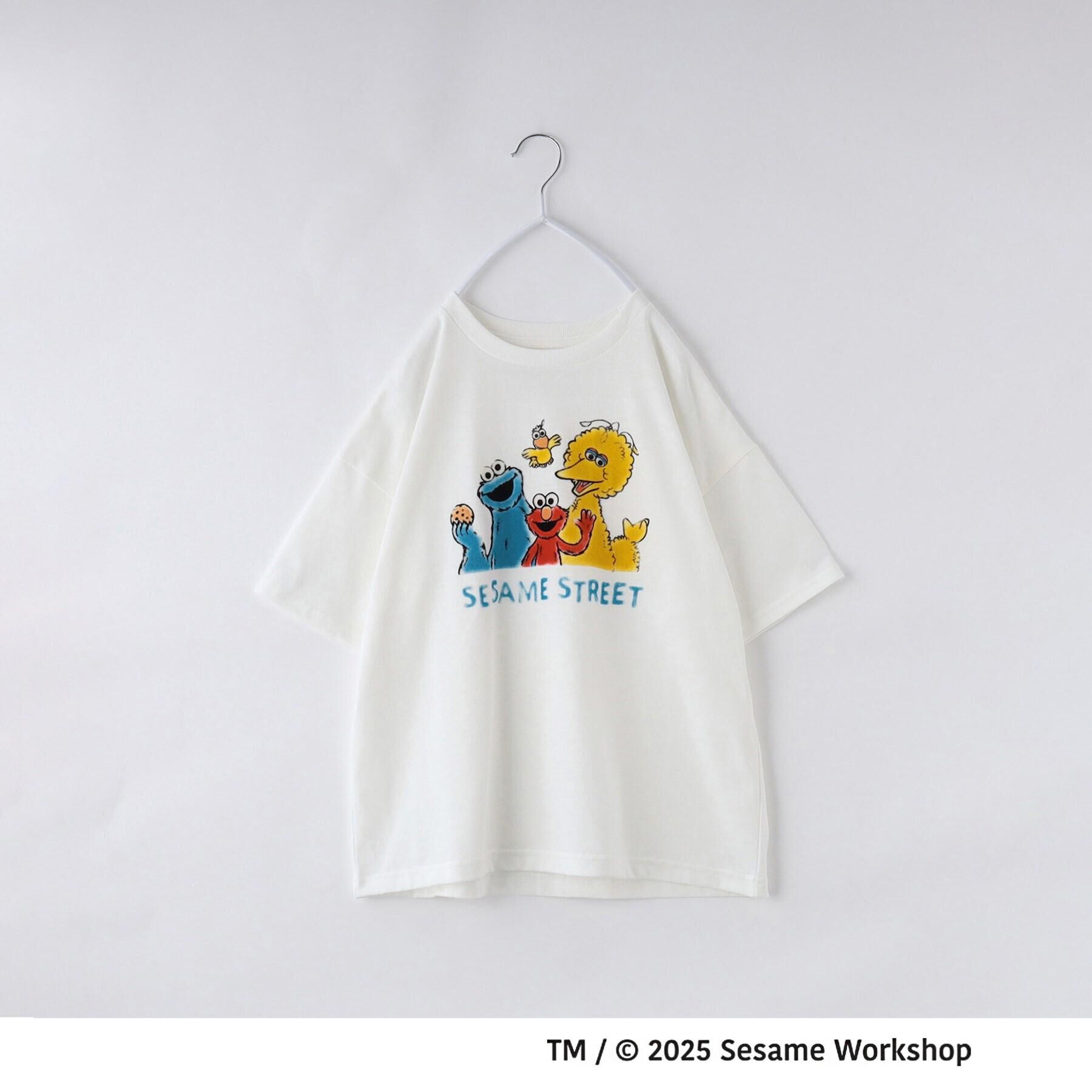 THE SHOP TK「【110-160】セサミストリートTシャツ／親子リンク」|Tシャツ・カットソー|オフホワイト(103