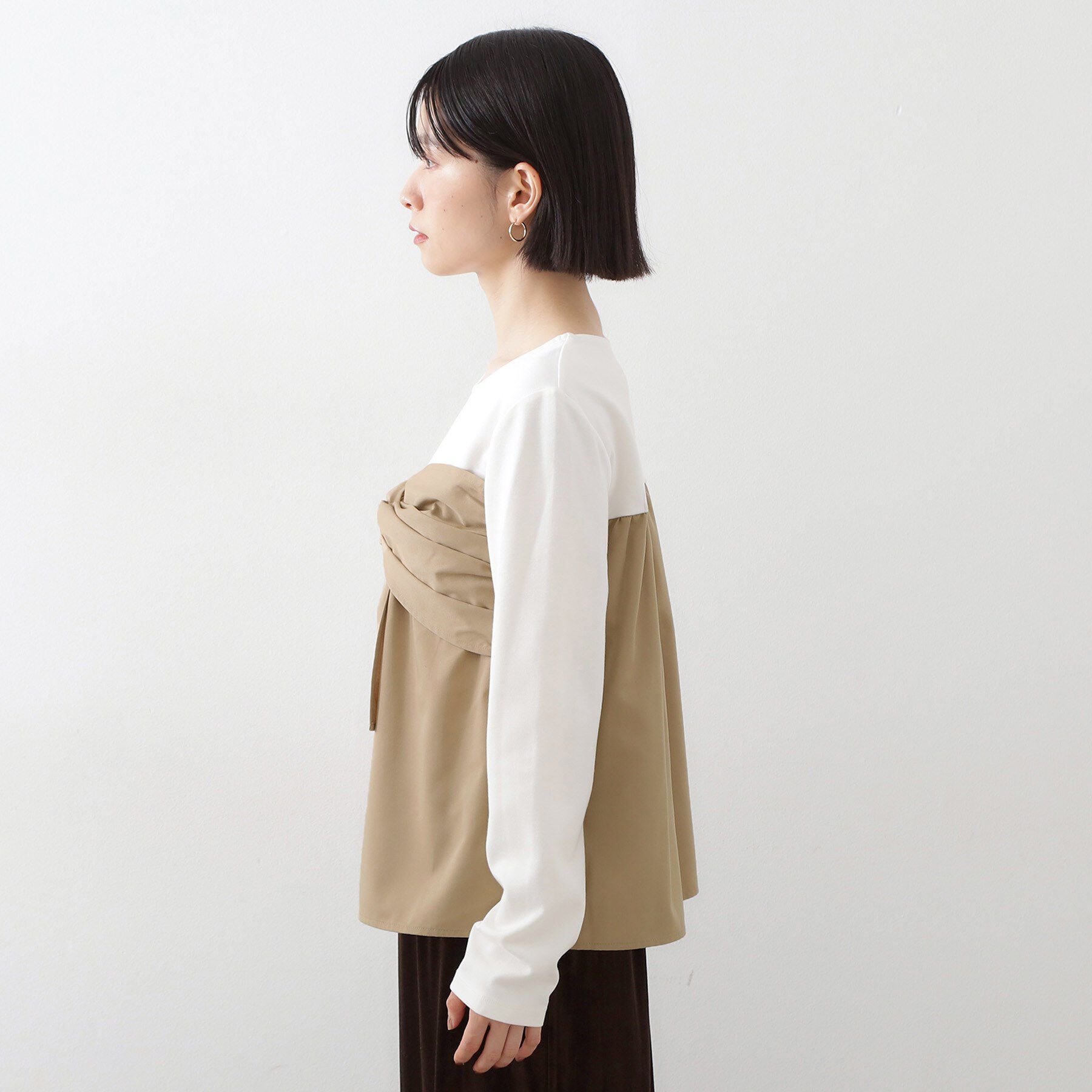 THE SHOP TK「布帛切替カットソー」|Tシャツ・カットソー|