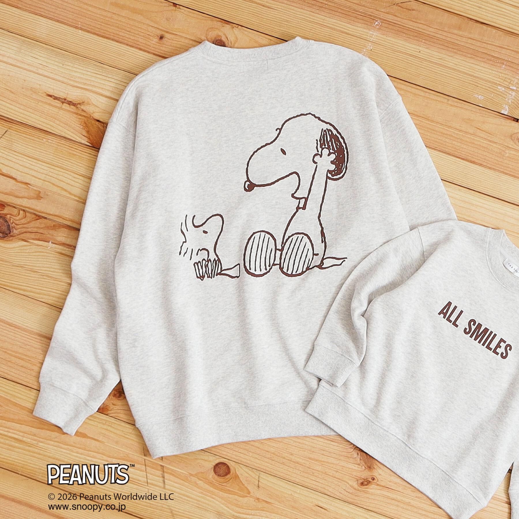 THE SHOP TK「PEANUTS ／ ピーナッツ スヌーピー ミニ裏毛スウェット」|パーカー|アイボリー(004)