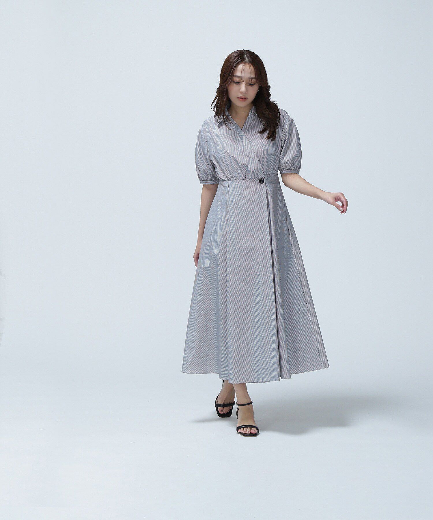  「スキッパーフォルムシャツワンピース」|ワンピース|