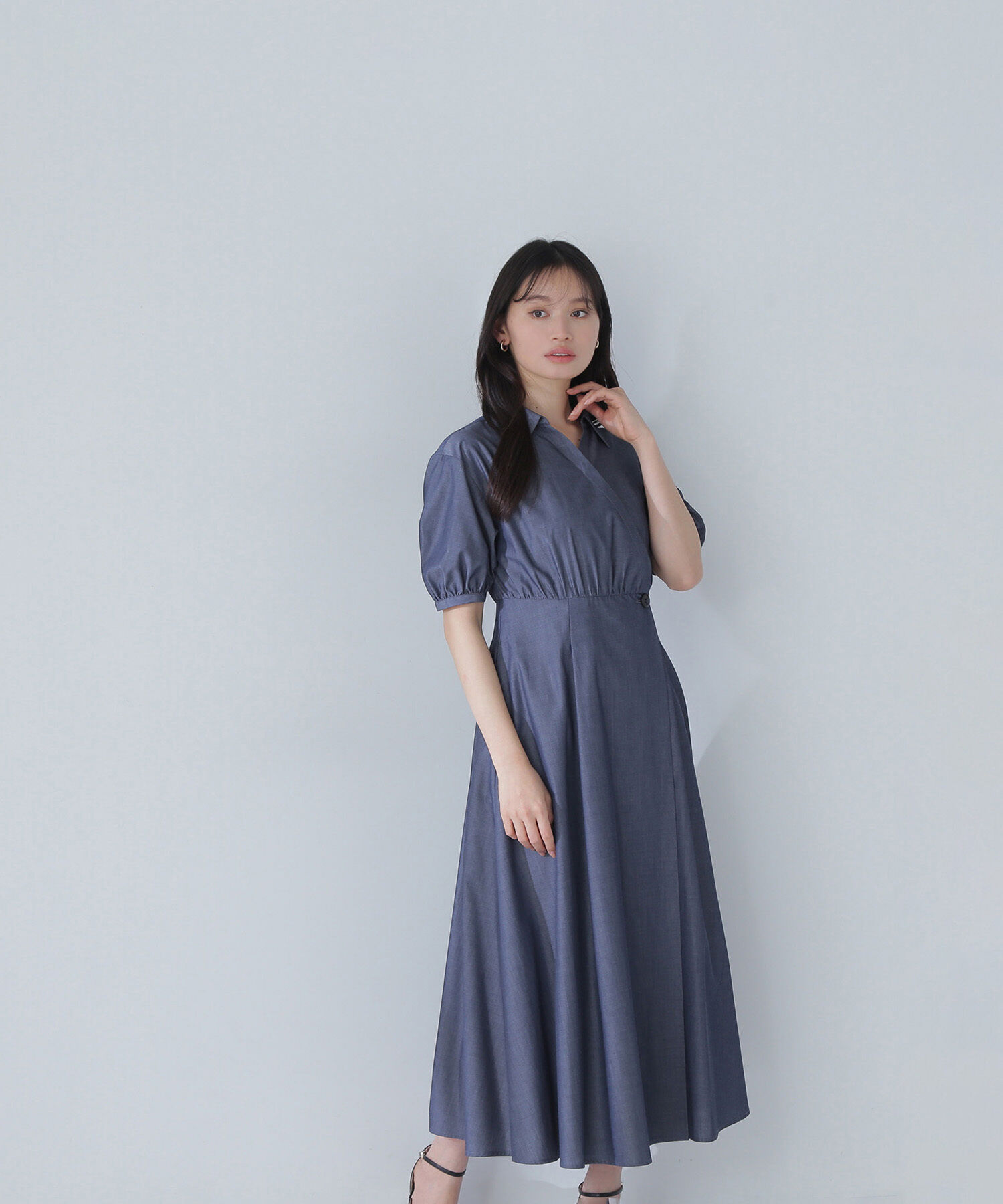  「スキッパーフォルムシャツワンピース」|ワンピース|