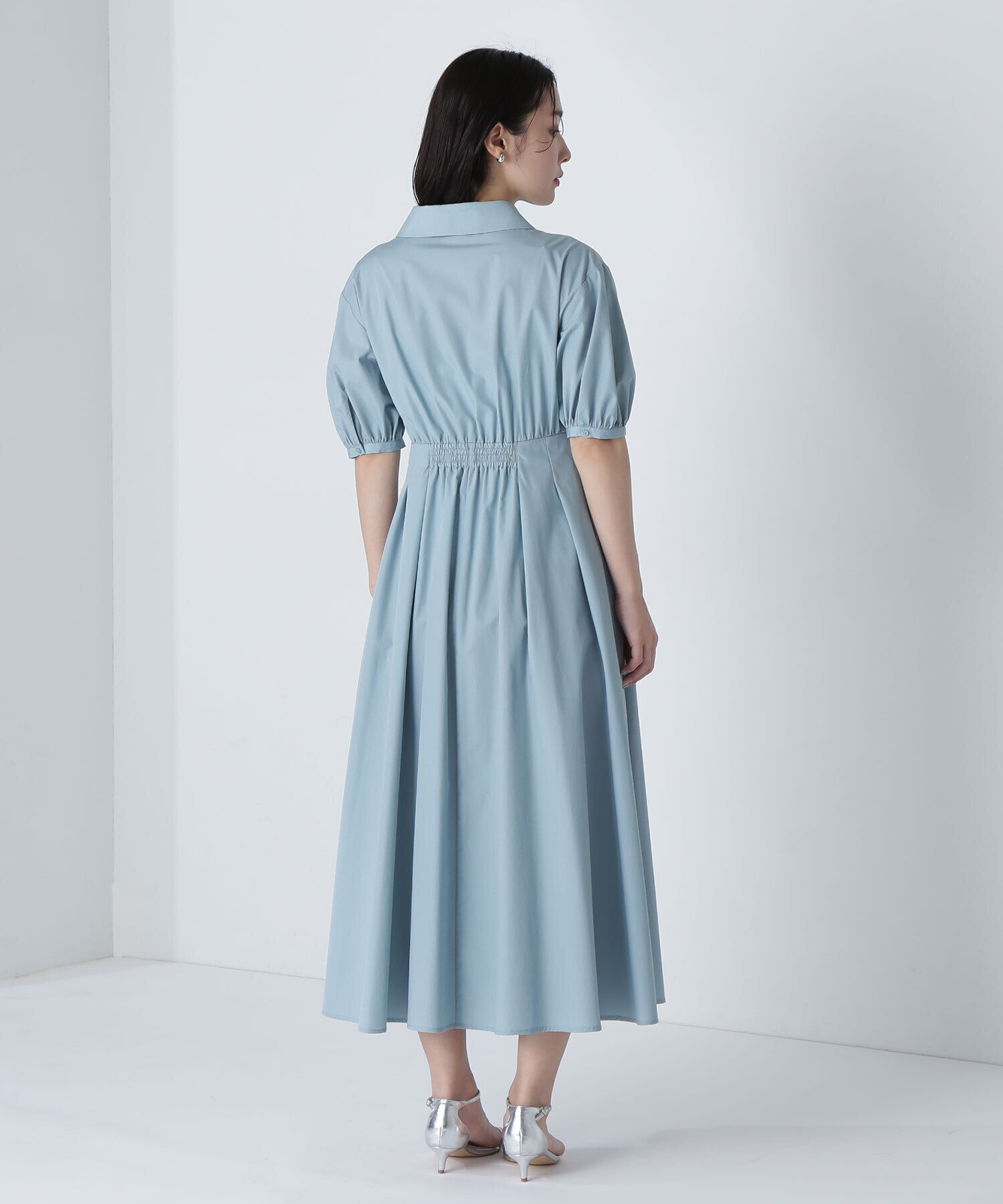  「スキッパーフォルムシャツワンピース」|ワンピース|