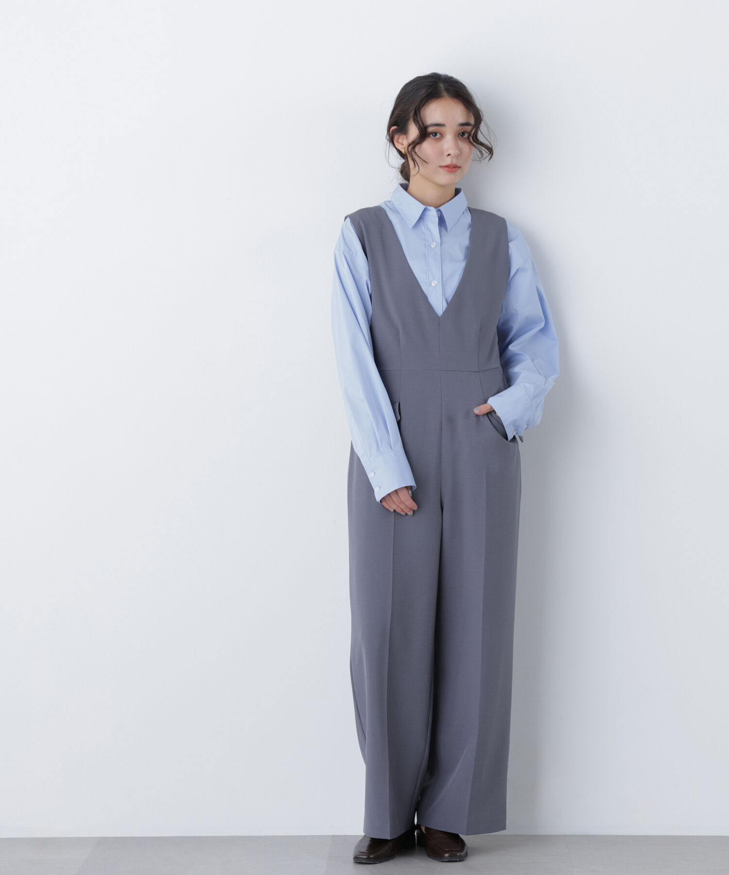  「〈N.〉Ｖネックオールインワン」|ワンピース|