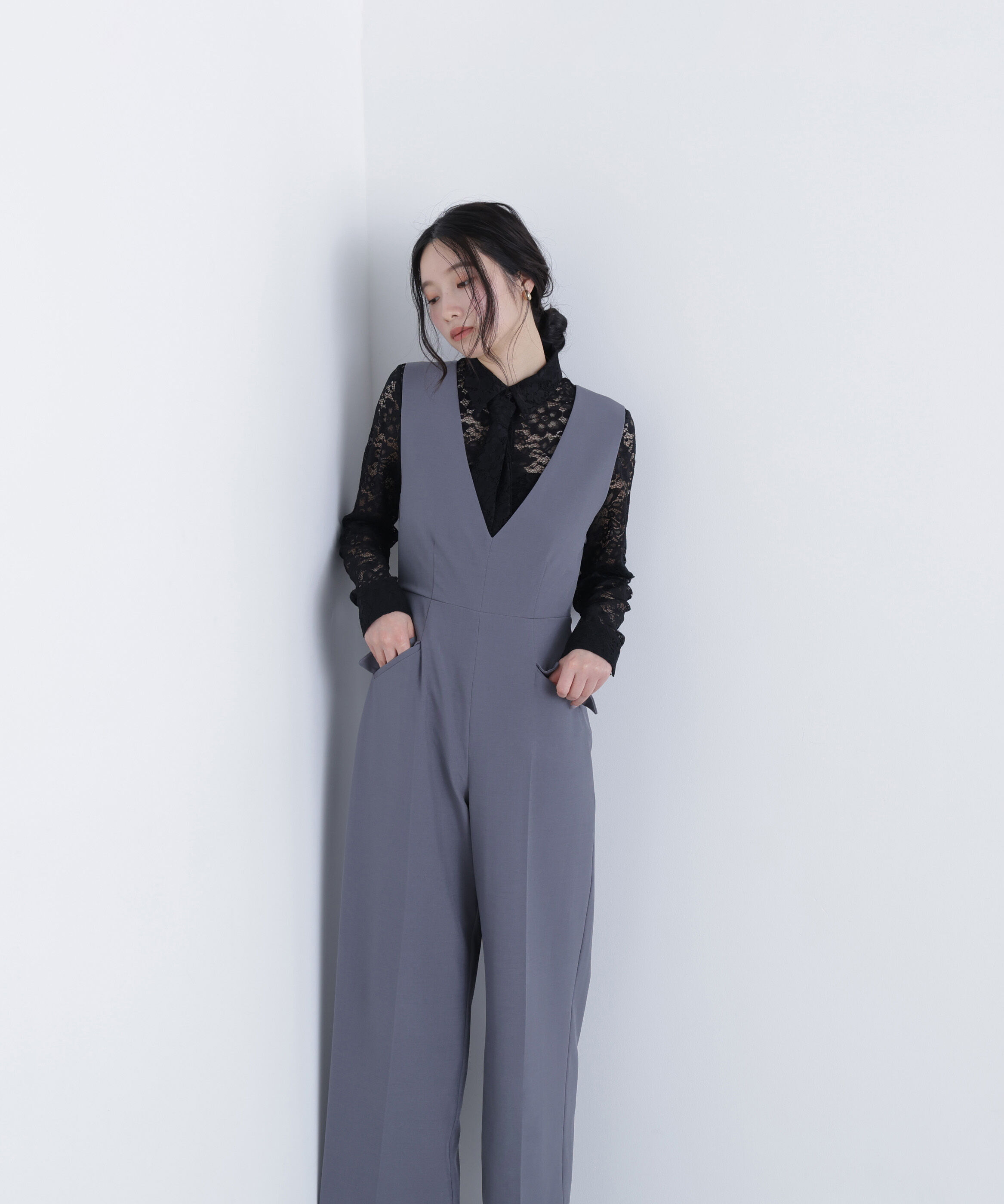  「〈N.〉Ｖネックオールインワン」|ワンピース|