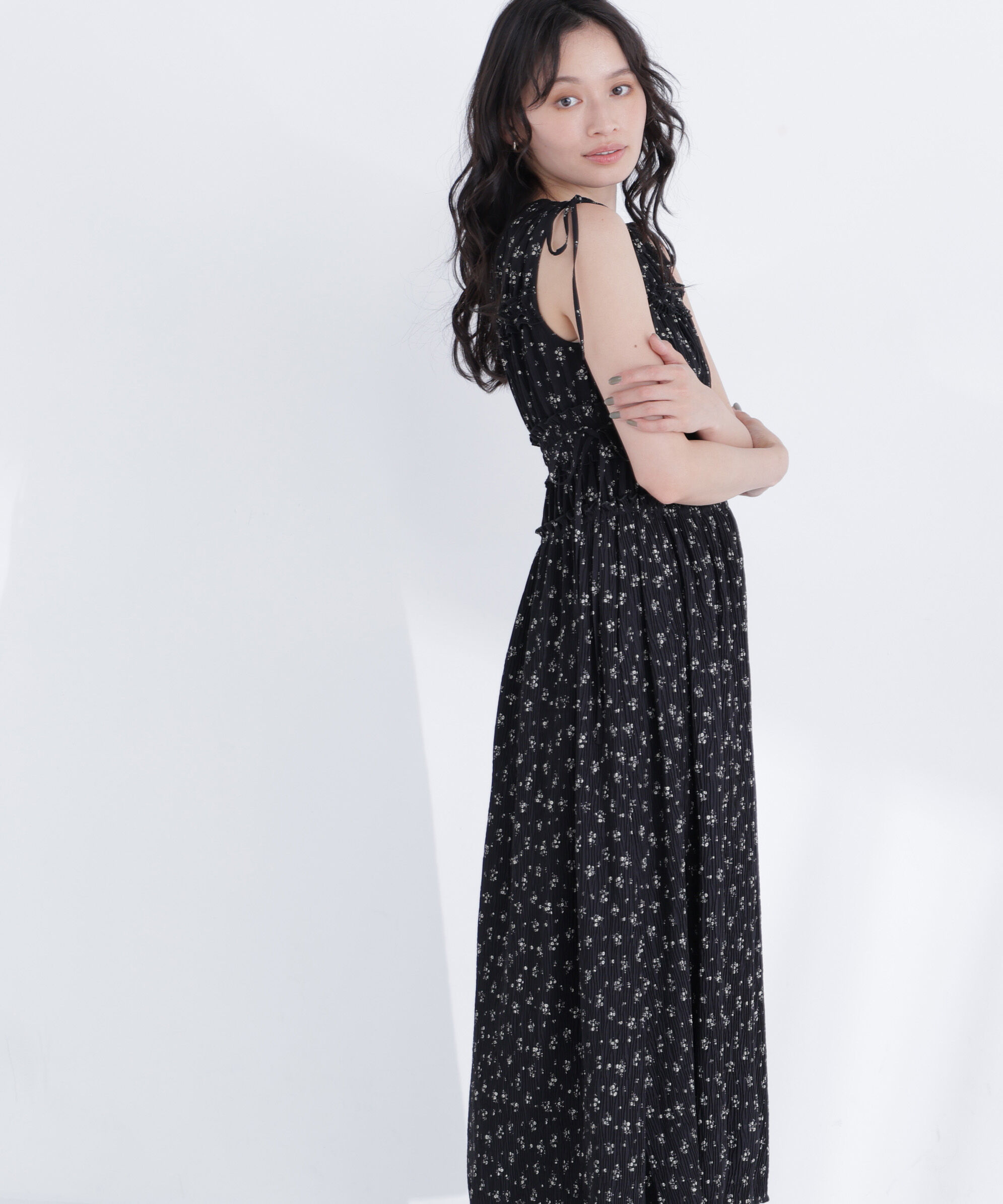  「フラワープリントドロストワンピース」|ワンピース|