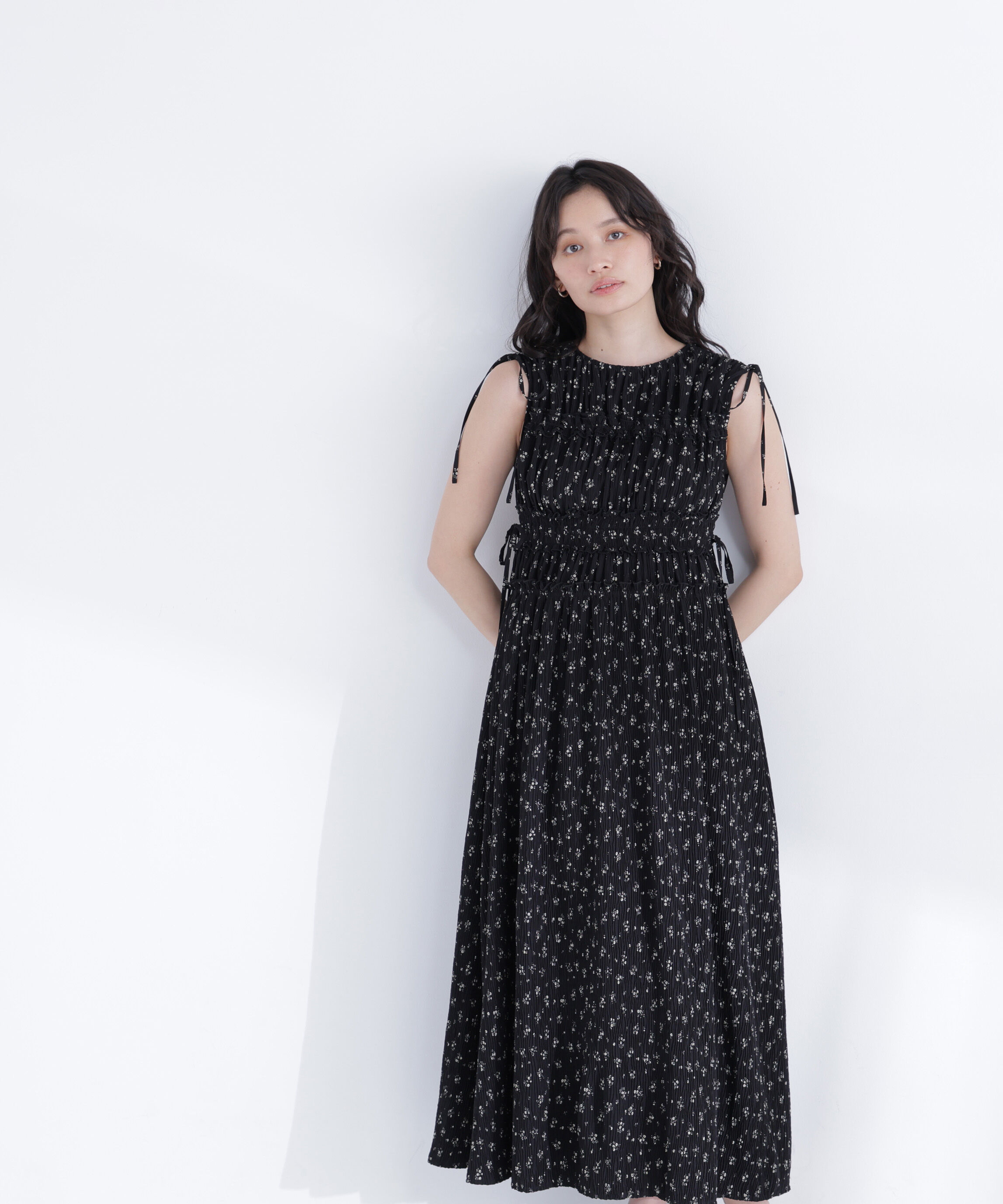  「フラワープリントドロストワンピース」|ワンピース|