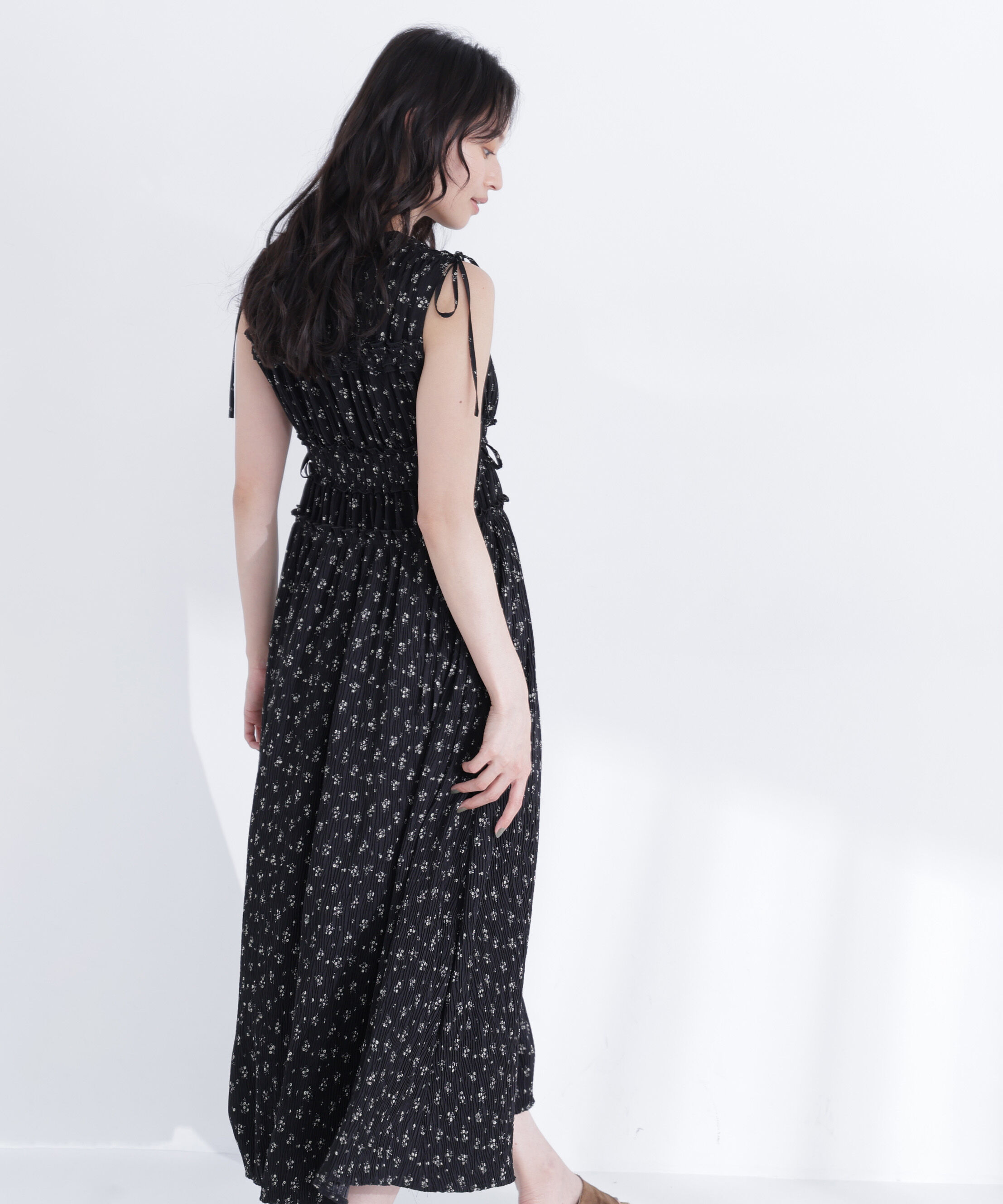  「フラワープリントドロストワンピース」|ワンピース|