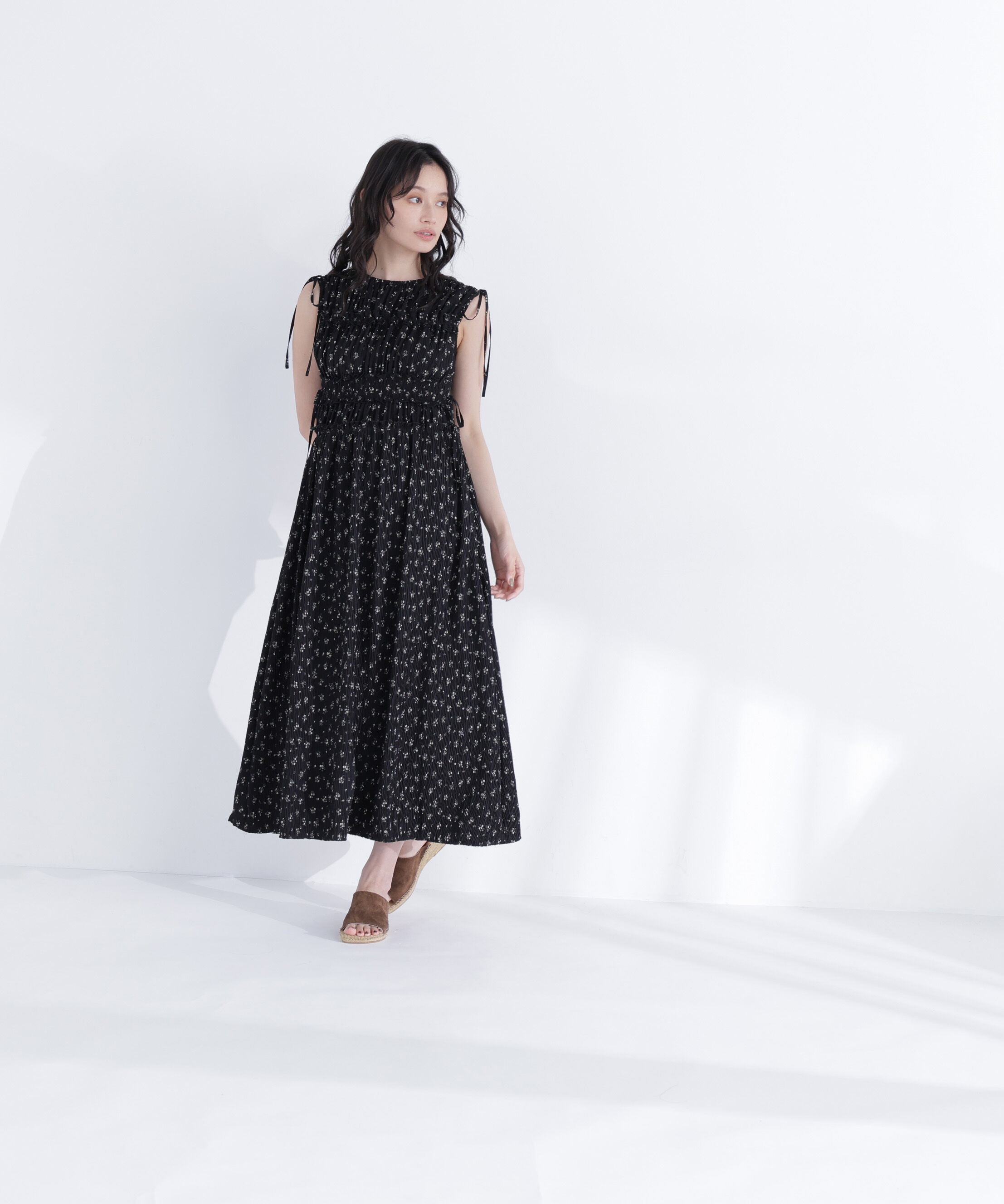  「フラワープリントドロストワンピース」|ワンピース|