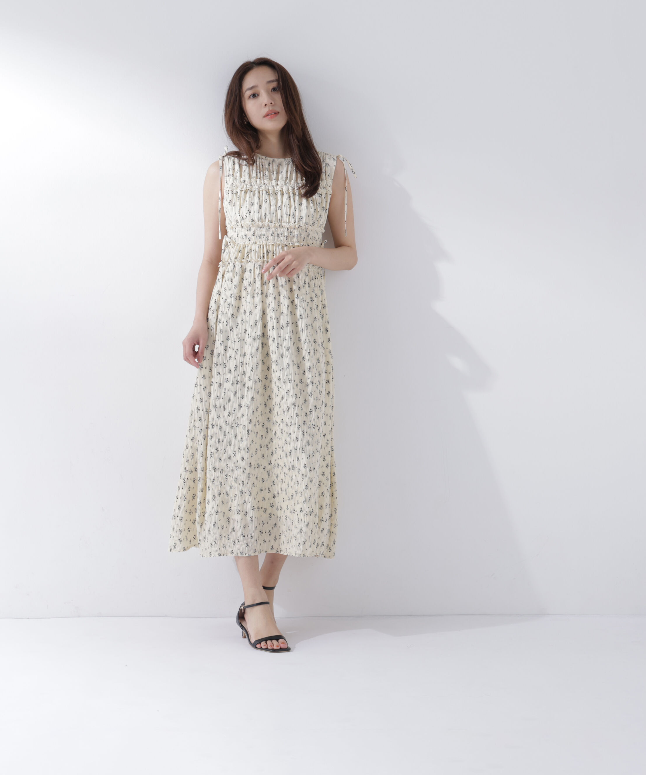  「フラワープリントドロストワンピース」|ワンピース|