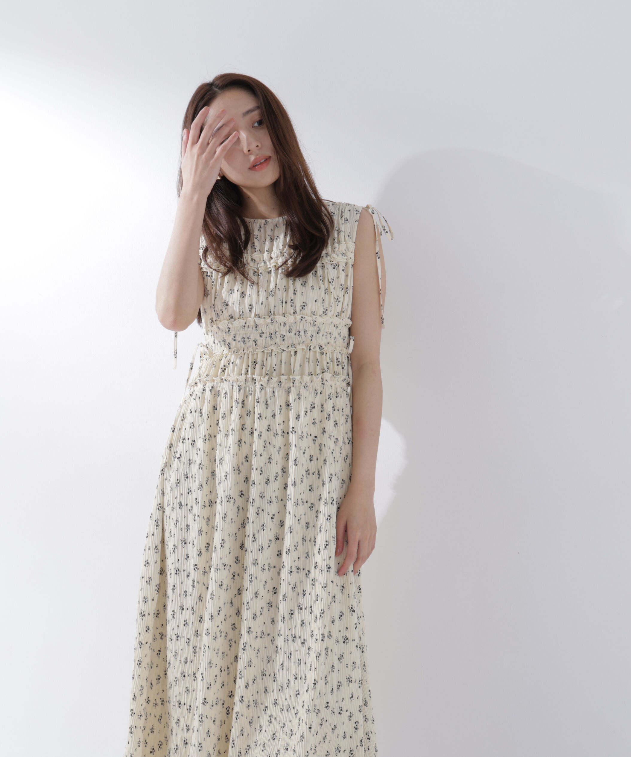  「フラワープリントドロストワンピース」|ワンピース|