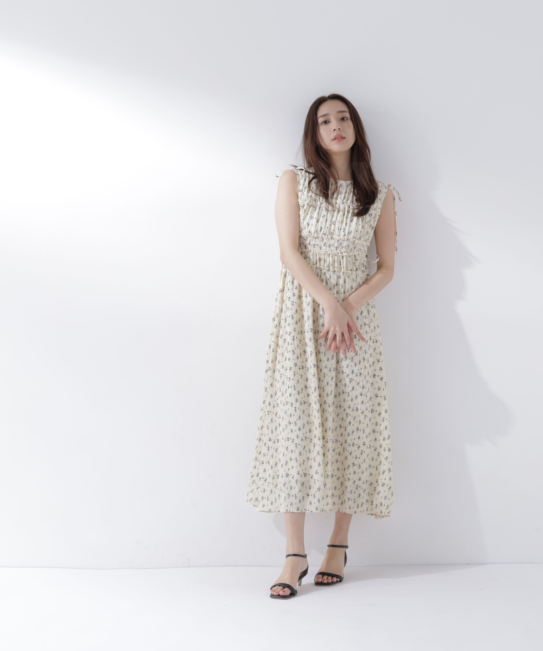  「フラワープリントドロストワンピース」|ワンピース|