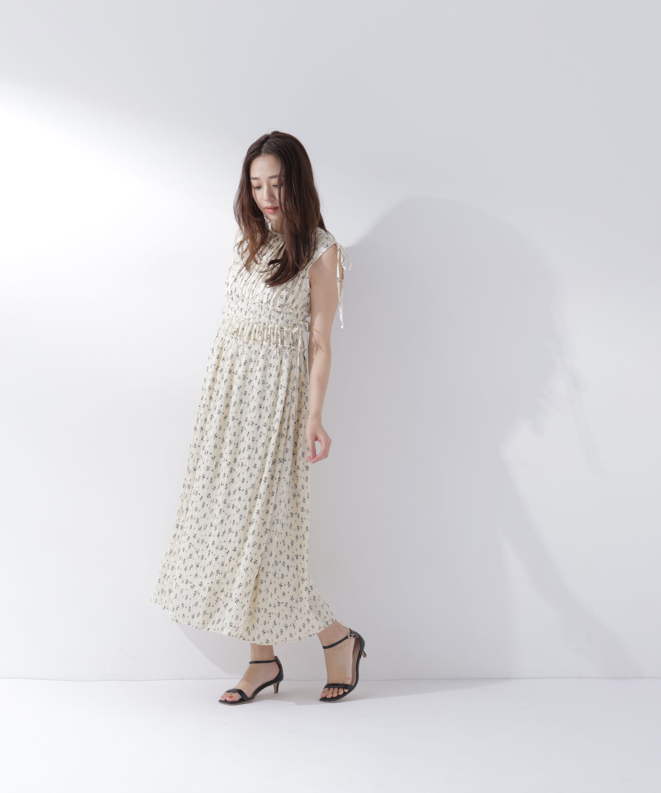  「フラワープリントドロストワンピース」|ワンピース|