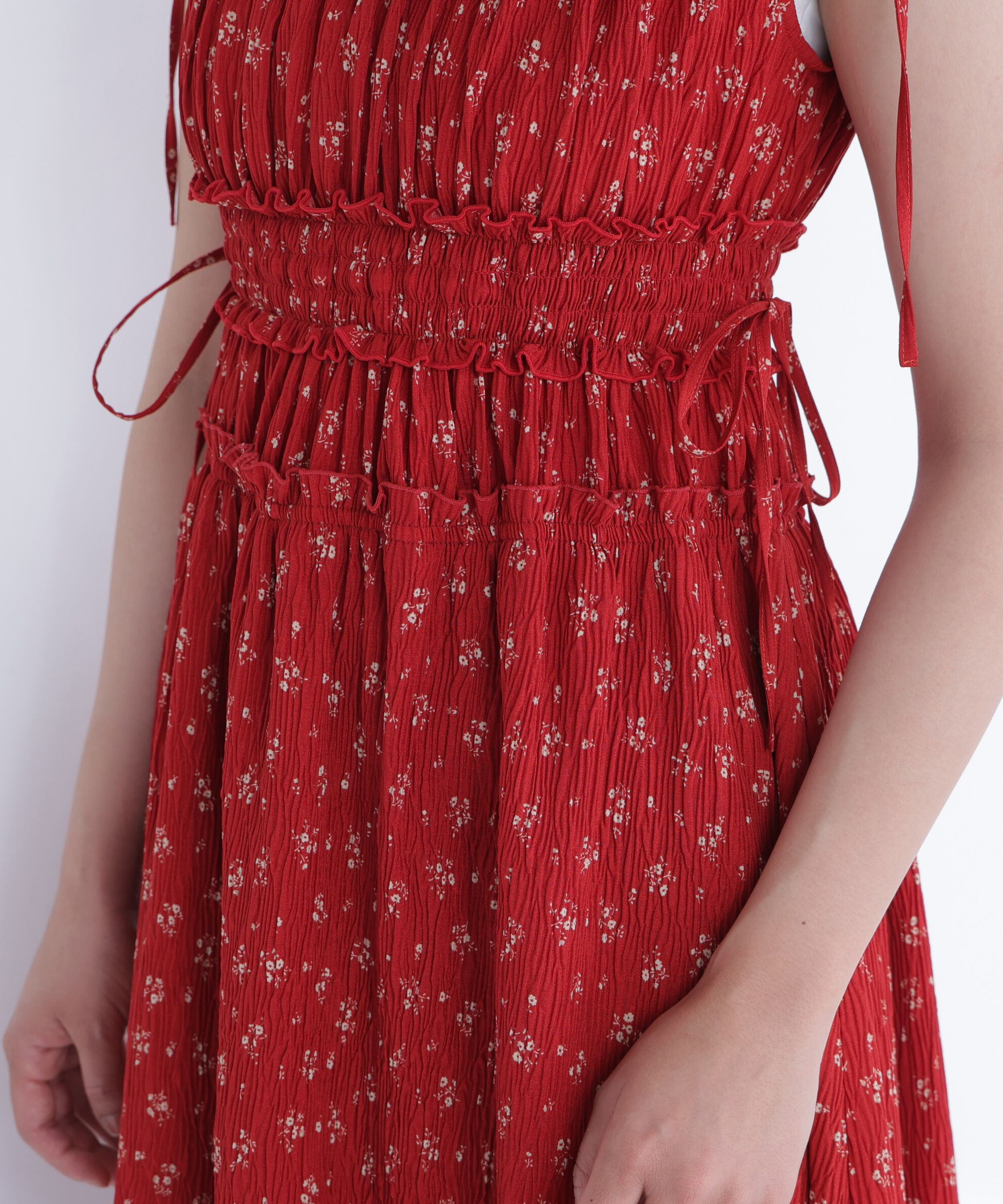  「フラワープリントドロストワンピース」|ワンピース|