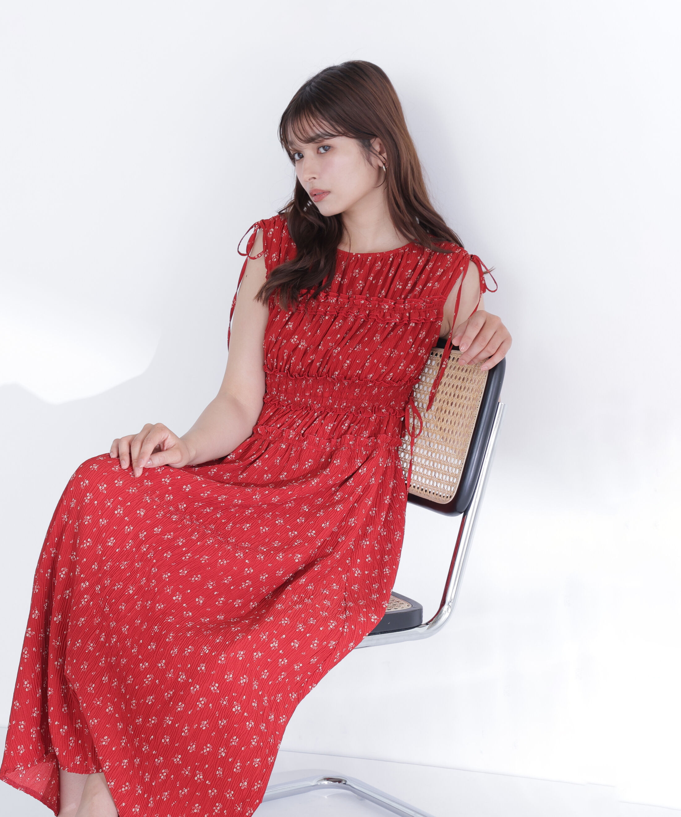  「フラワープリントドロストワンピース」|ワンピース|