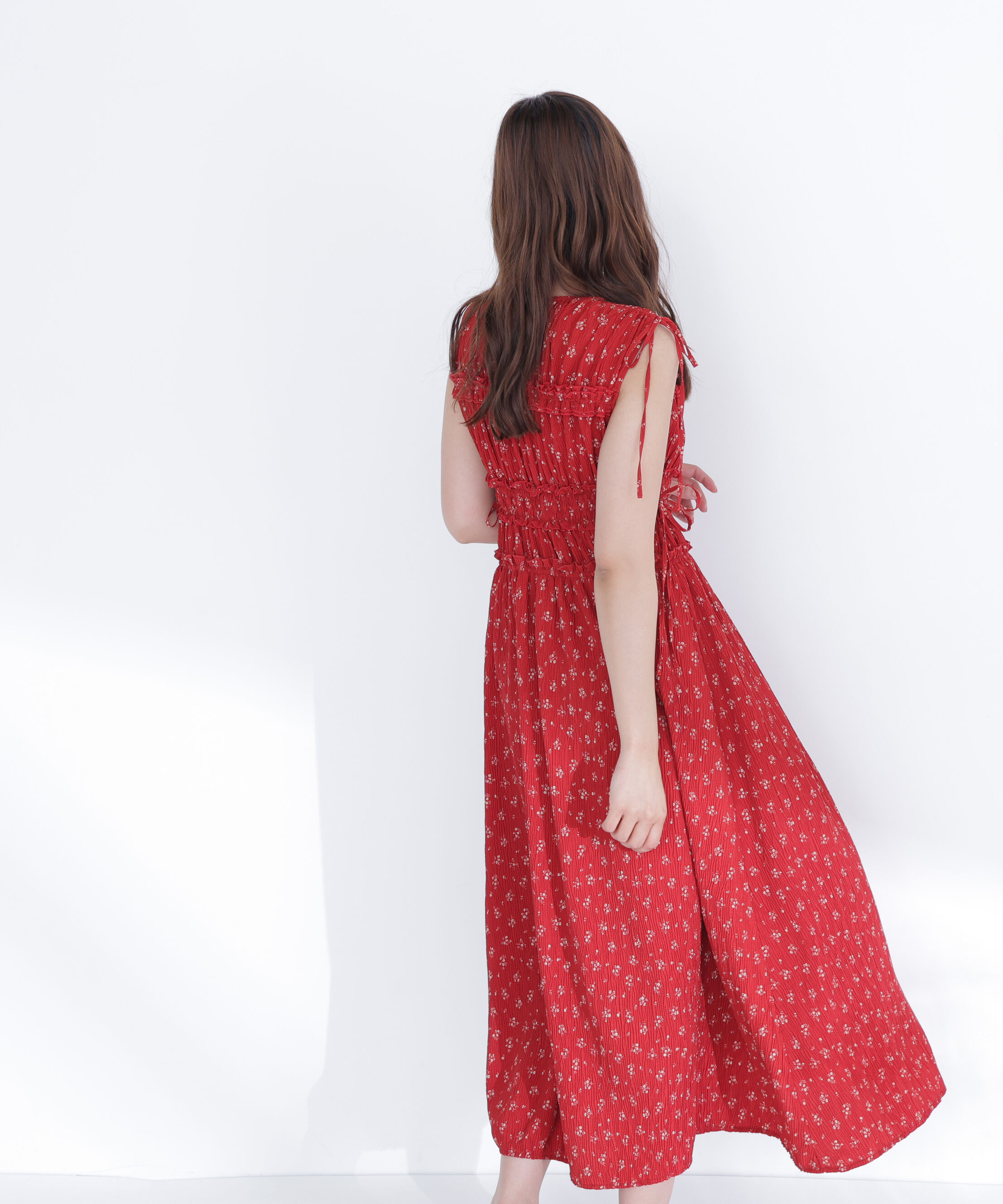  「フラワープリントドロストワンピース」|ワンピース|