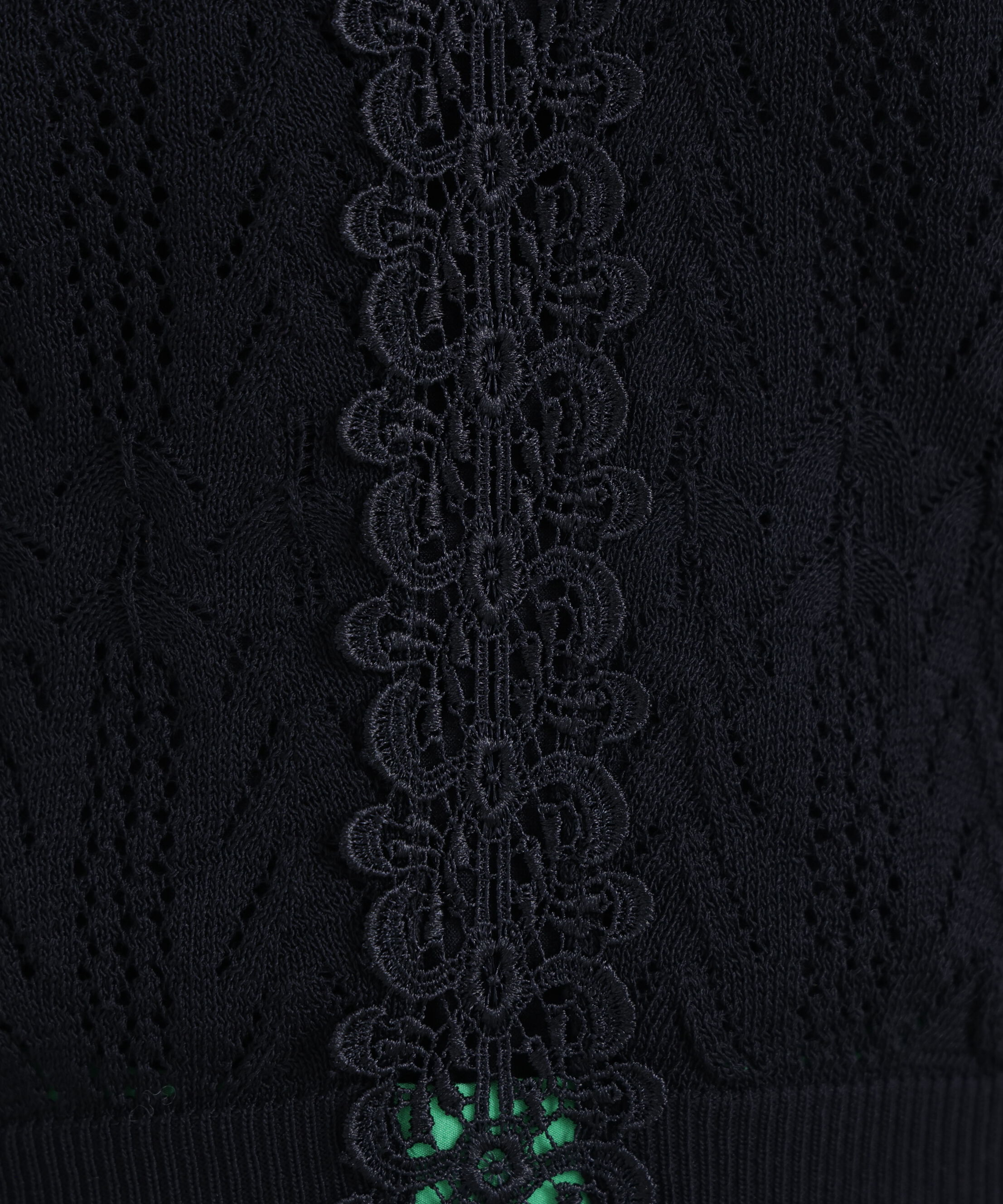  「レーストリミング柄編みニット」|ニット・セーター|