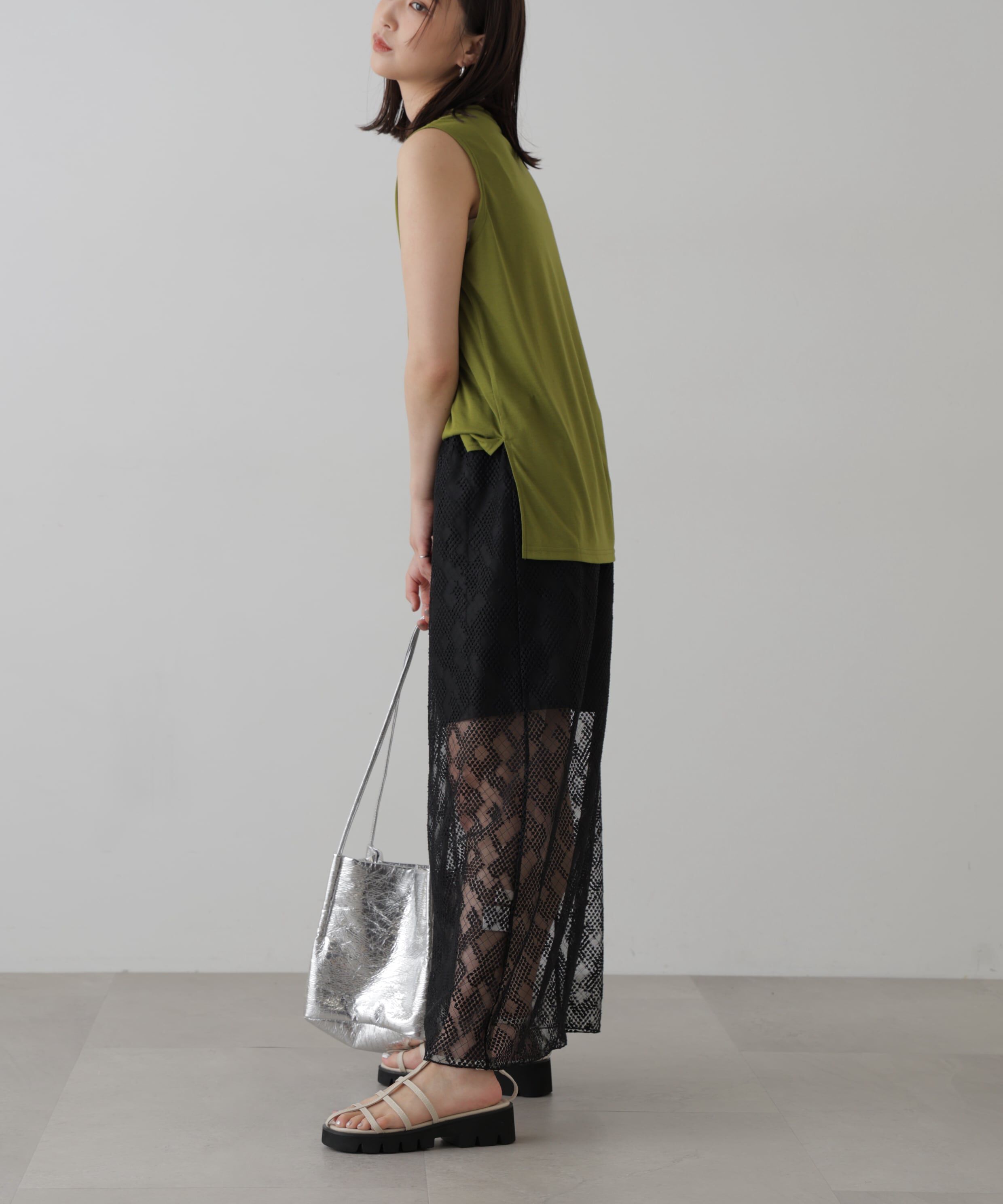  「チュールジャガードレイヤードスカート」|スカート|