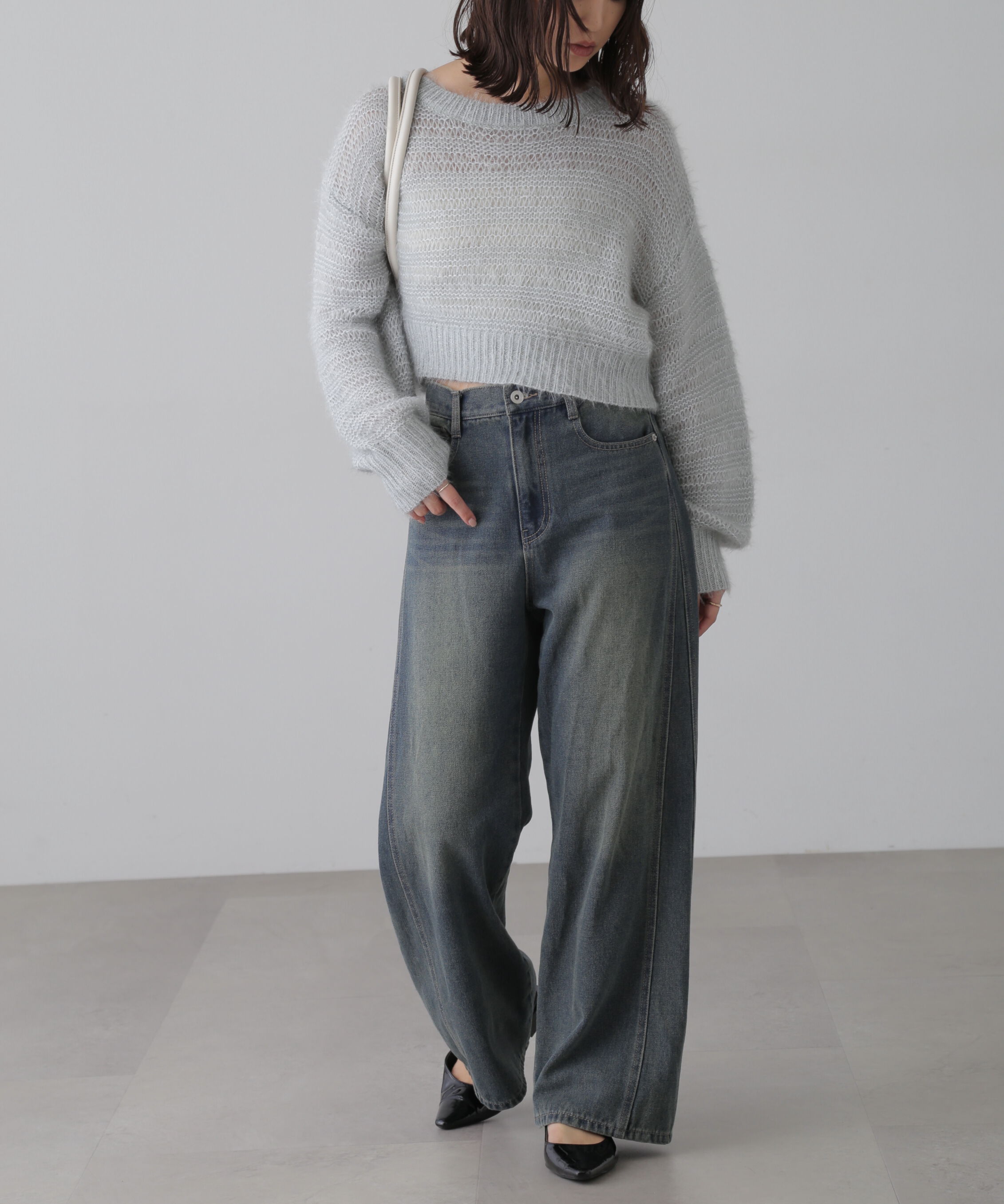  「[XS-Lサイズ展開]サイドパネルヴィンテージライクワイドデニム」|その他|