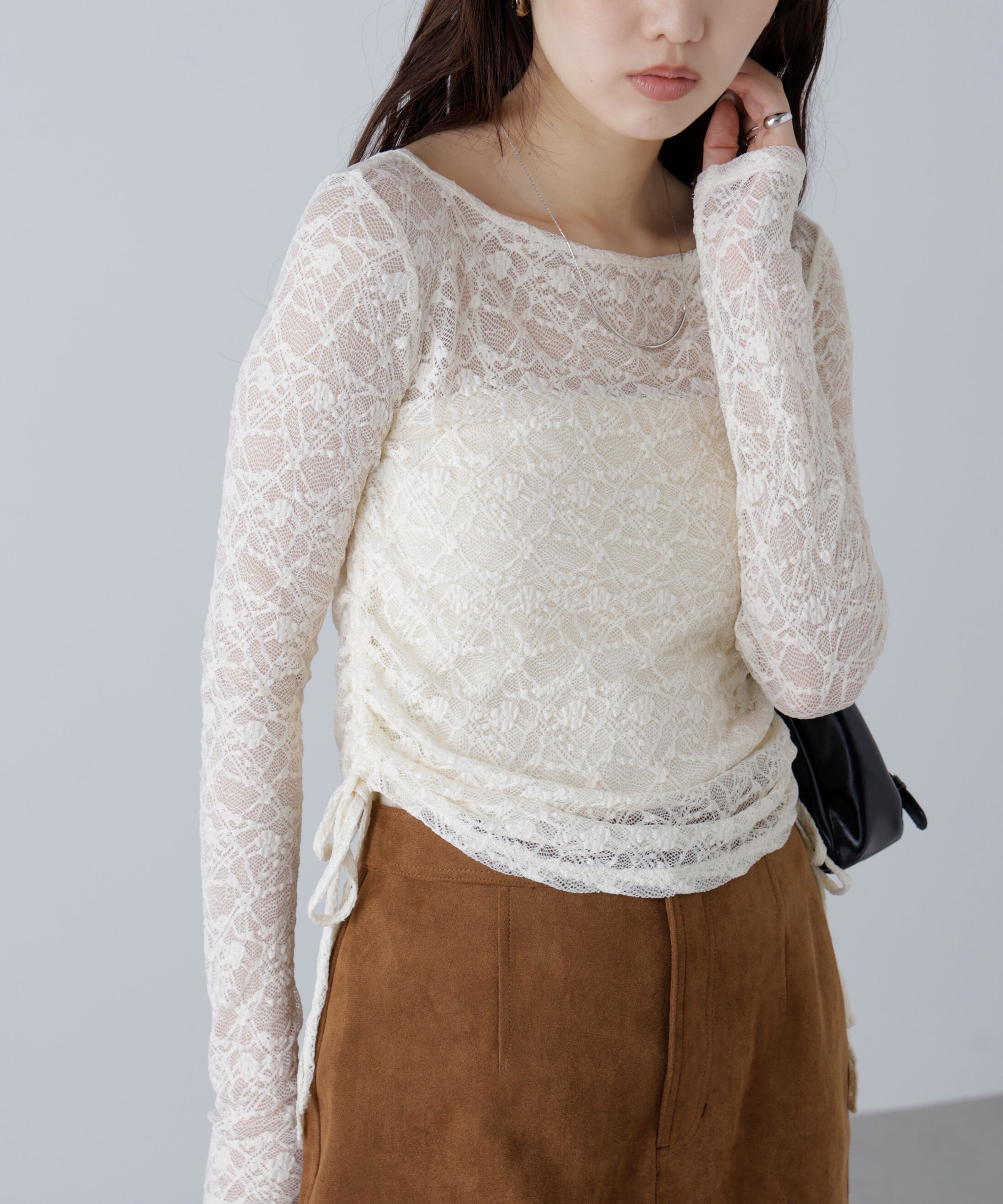  「サイドドロストレースカットソー」|Tシャツ・カットソー|