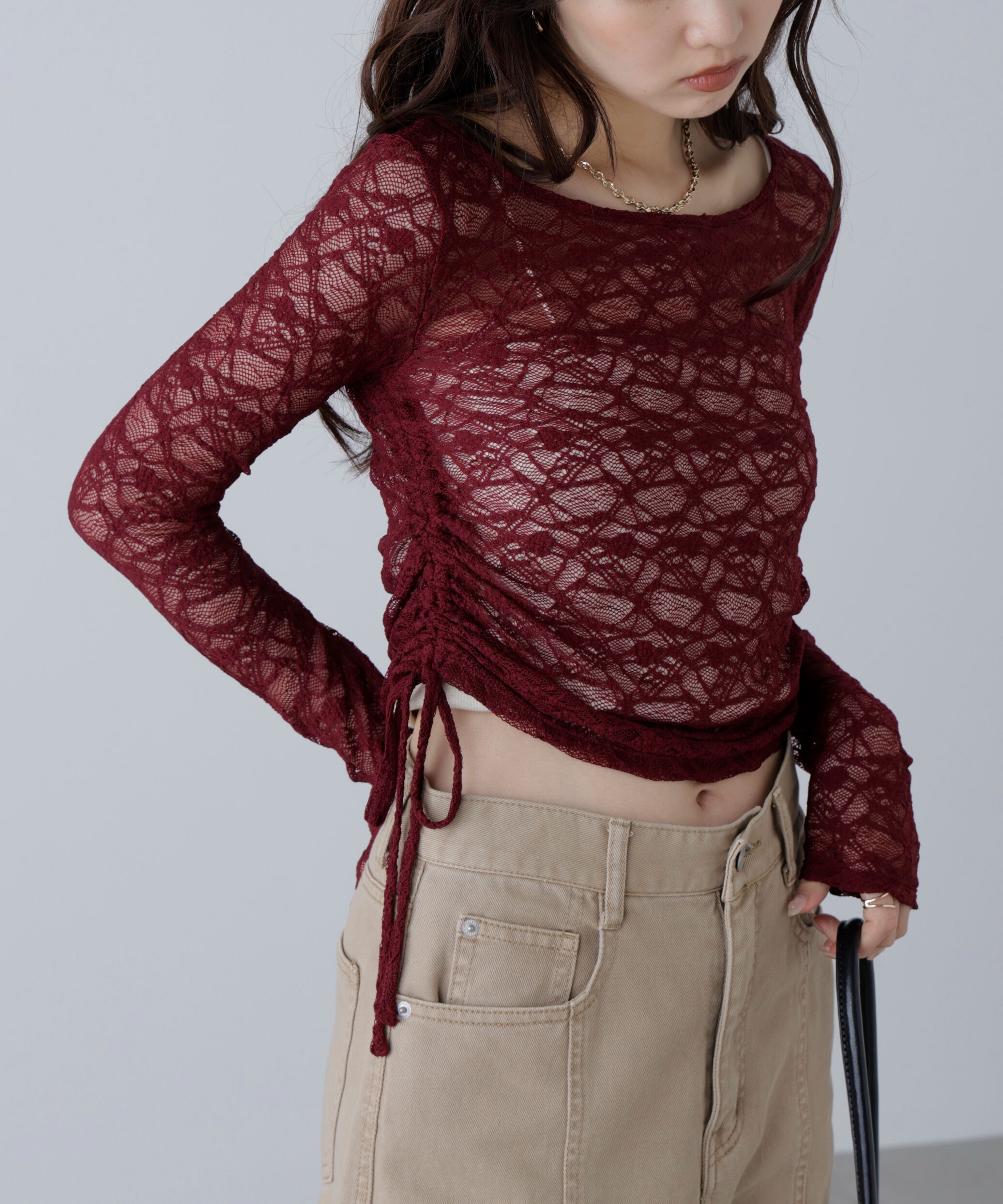  「サイドドロストレースカットソー」|Tシャツ・カットソー|