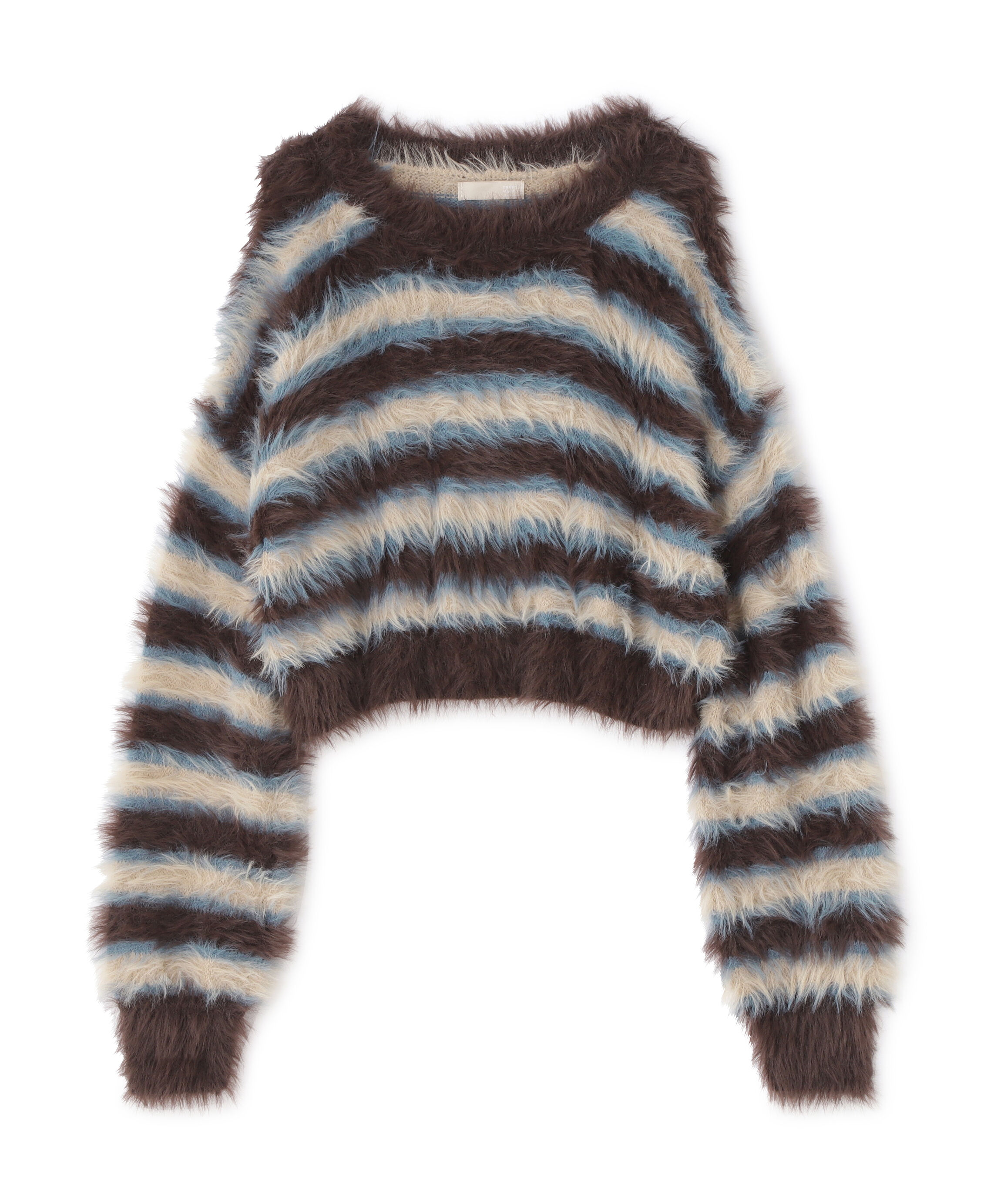  「シャギーボーダークロップドニット」|ニット・セーター|