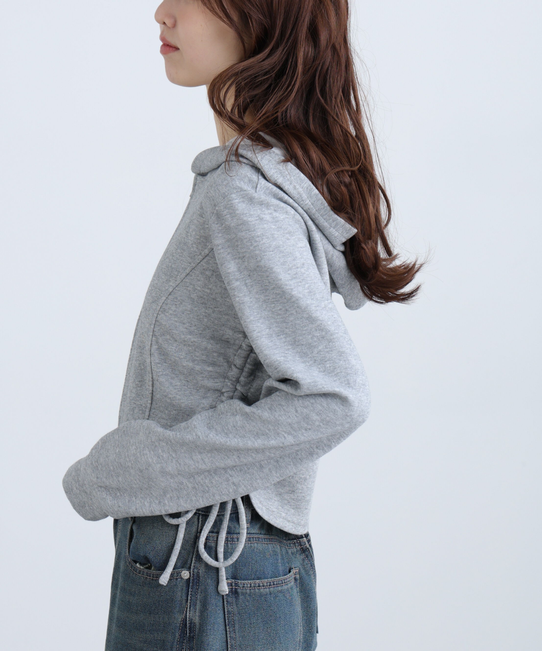  「サイドドロストコンパクトパーカー」|Tシャツ・カットソー|