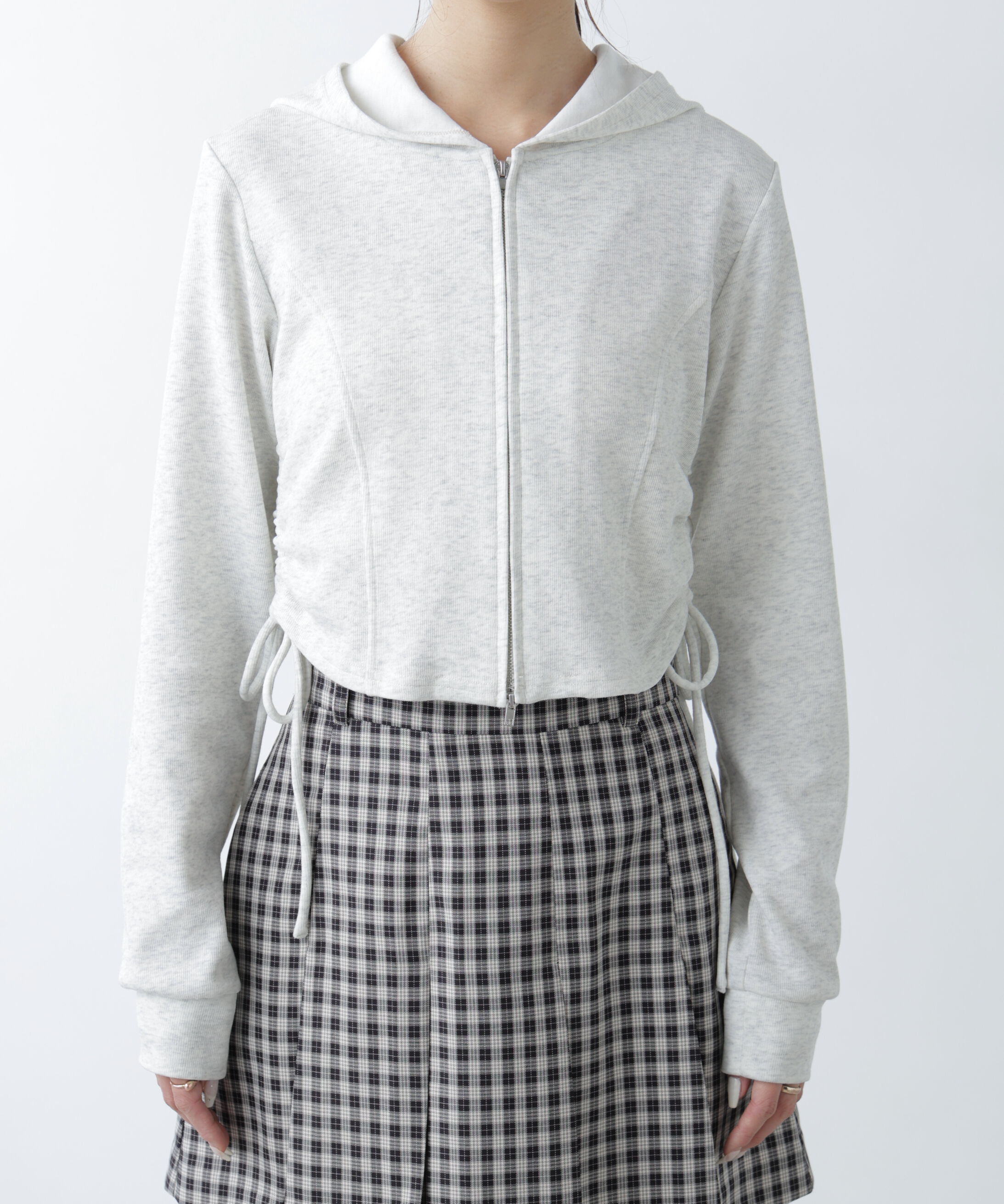  「サイドドロストコンパクトパーカー」|Tシャツ・カットソー|