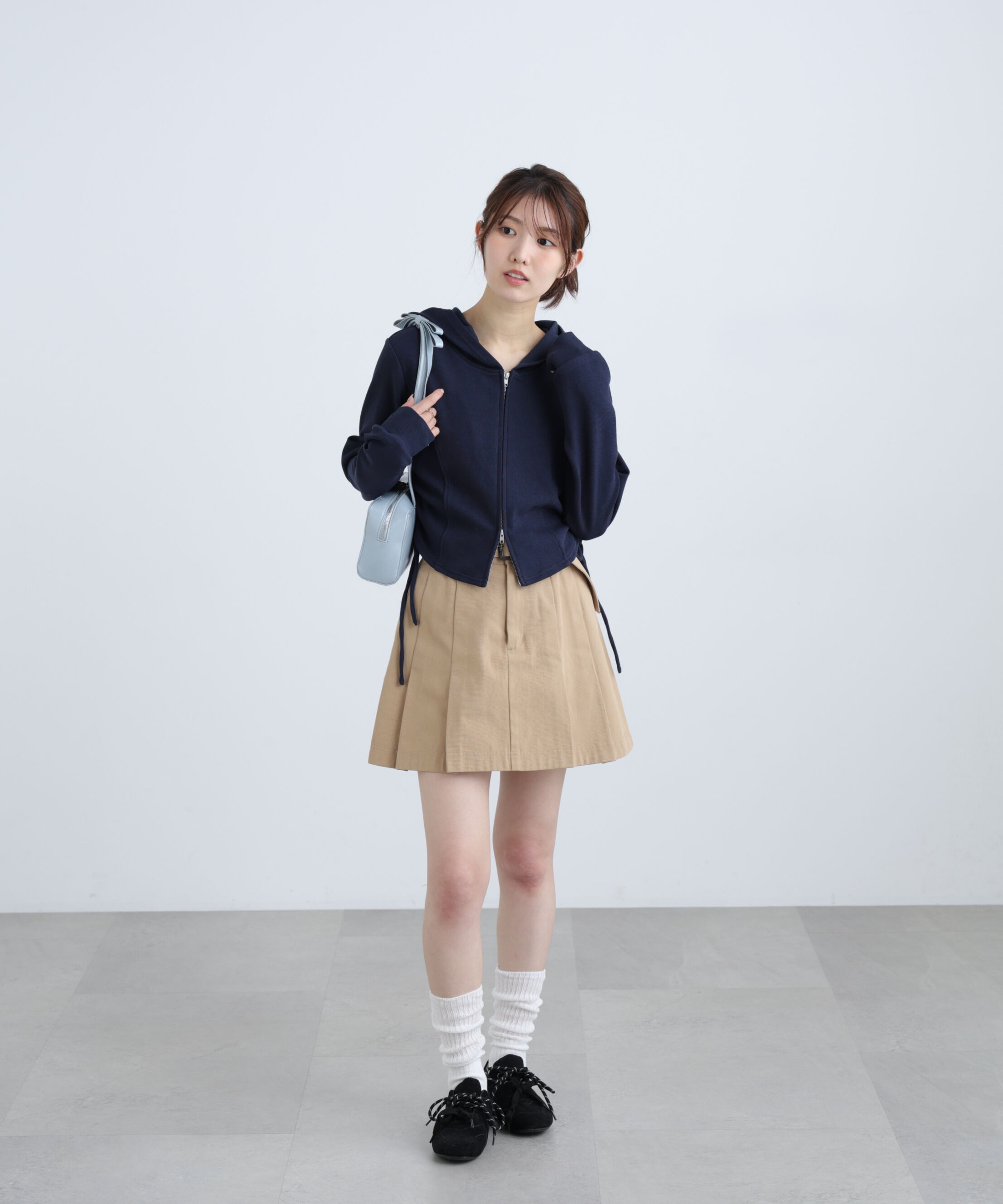  「サイドドロストコンパクトパーカー」|Tシャツ・カットソー|