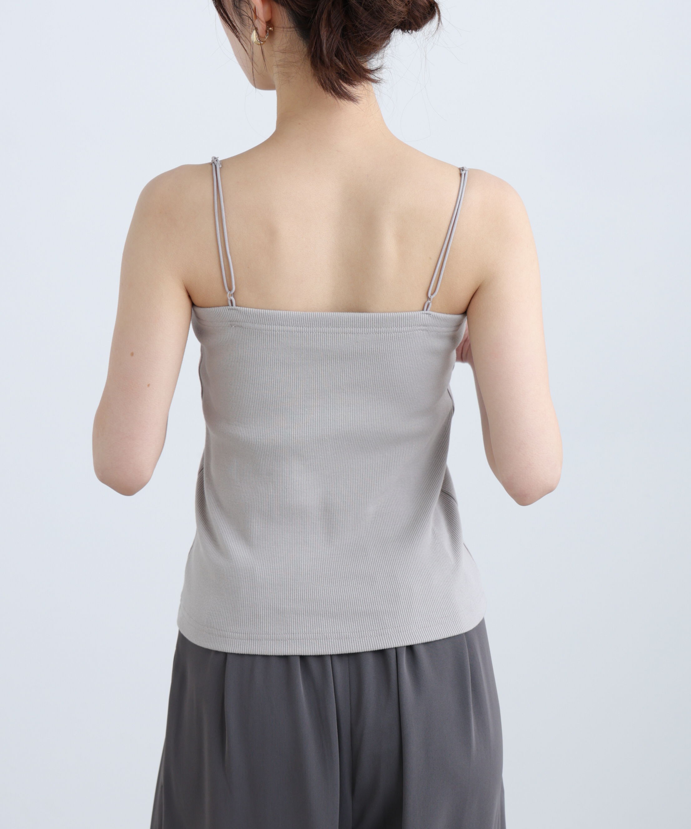  「[接触冷感][UV加工]カップ付きベアキャミソール」|Tシャツ・カットソー|