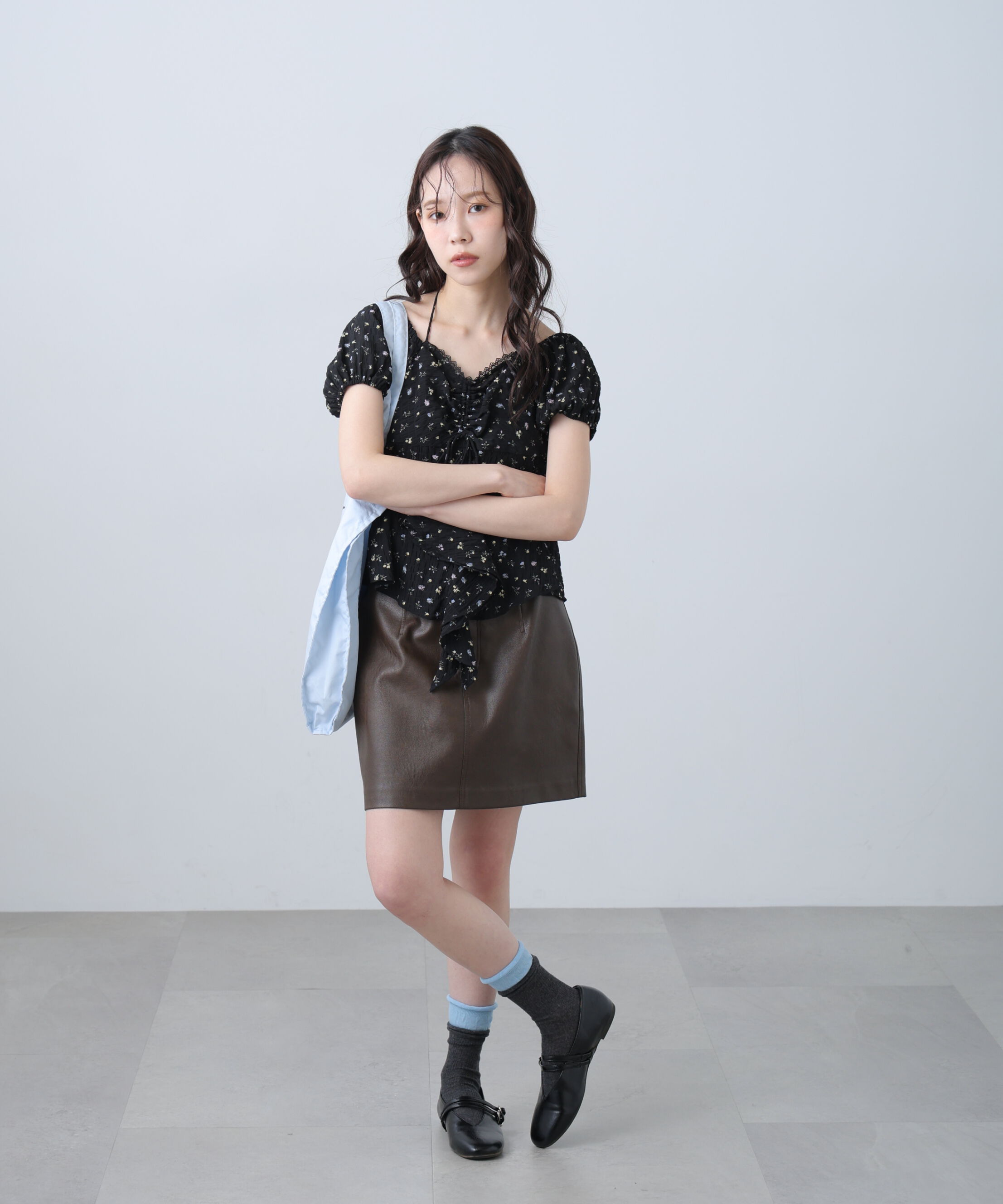  「フラワー2wayラッフルブラウス」|シャツ・ブラウス|