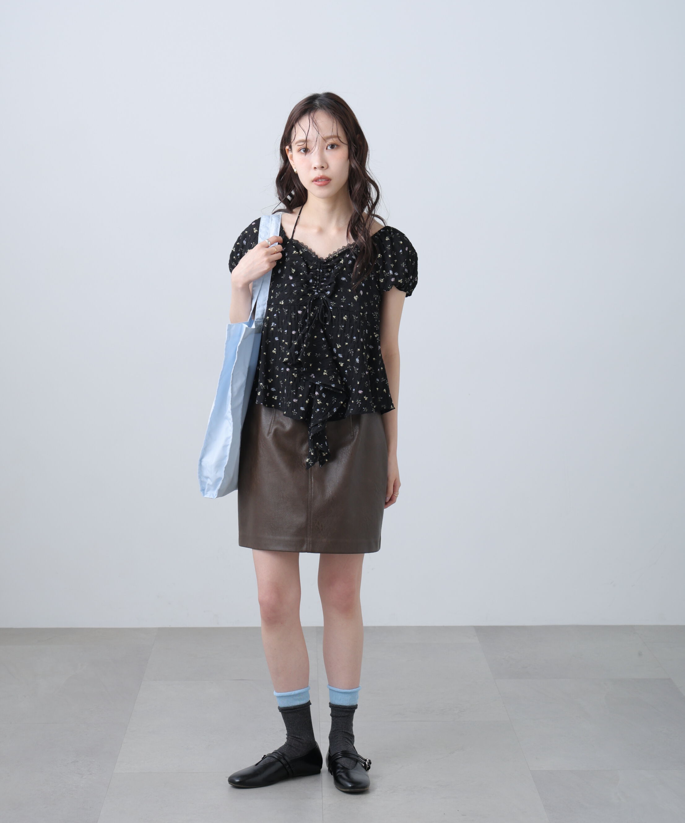  「フラワー2wayラッフルブラウス」|シャツ・ブラウス|