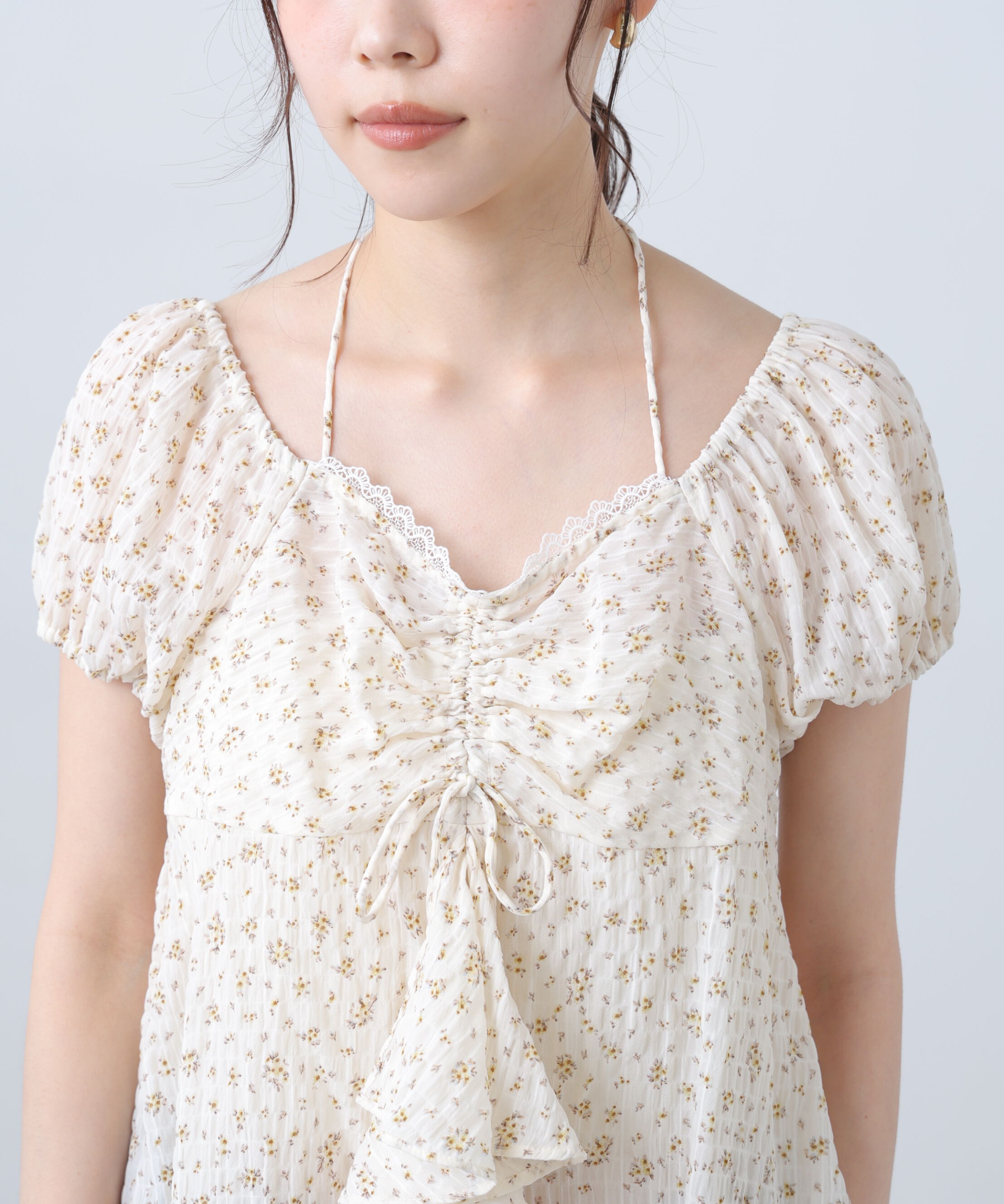  「フラワー2wayラッフルブラウス」|シャツ・ブラウス|