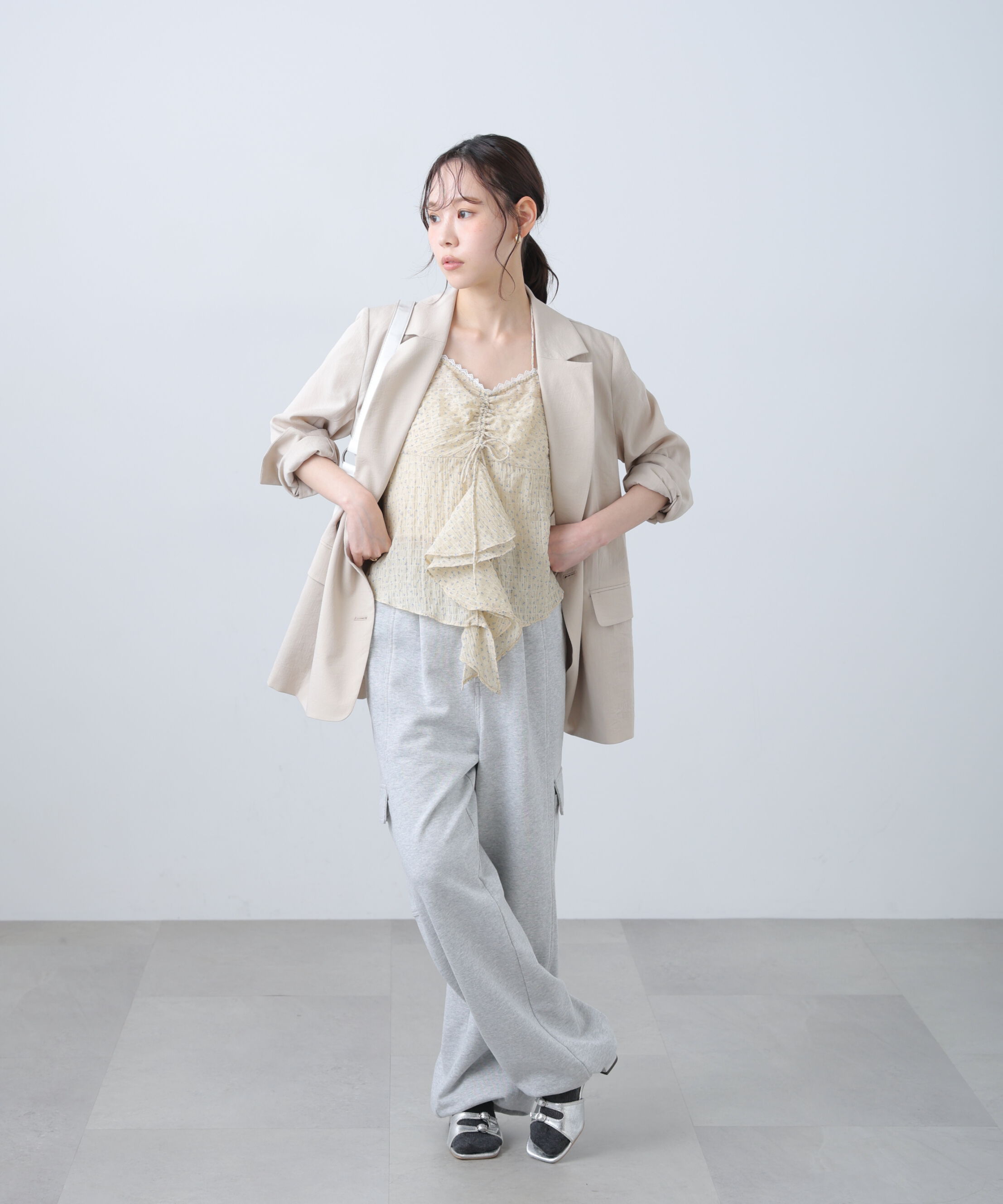  「フラワー2wayラッフルブラウス」|シャツ・ブラウス|